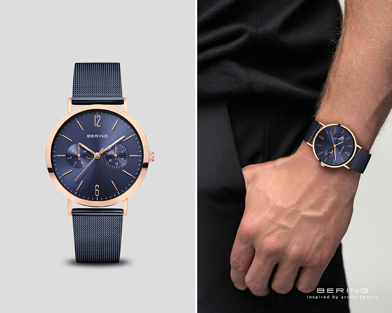 Bering 14236-367 Classic klasyczny zegarek różowe złoto - miniatura 9