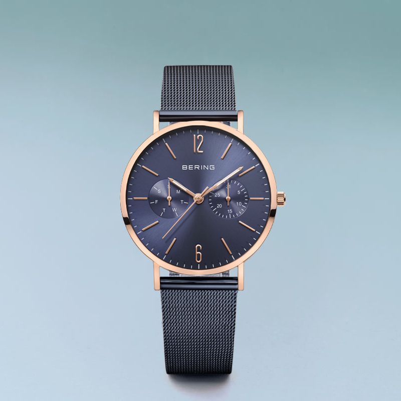 Bering 14236-367 zegarek różowe złoto klasyczny Classic bransoleta - miniatura 5