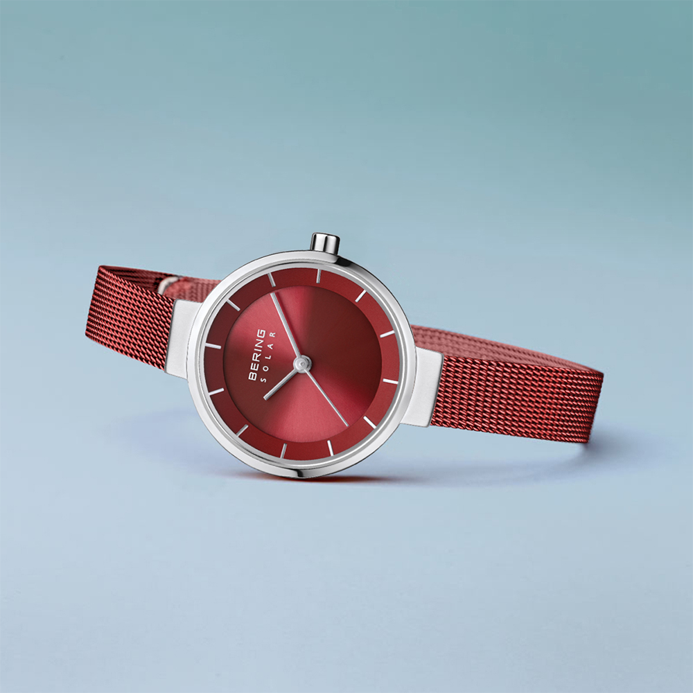Bering 14627-303 zegarek srebrny klasyczny Solar bransoleta - miniatura 5