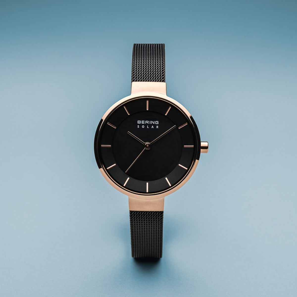 Bering 14631-166 zegarek różowe złoto fashion/modowy Solar bransoleta