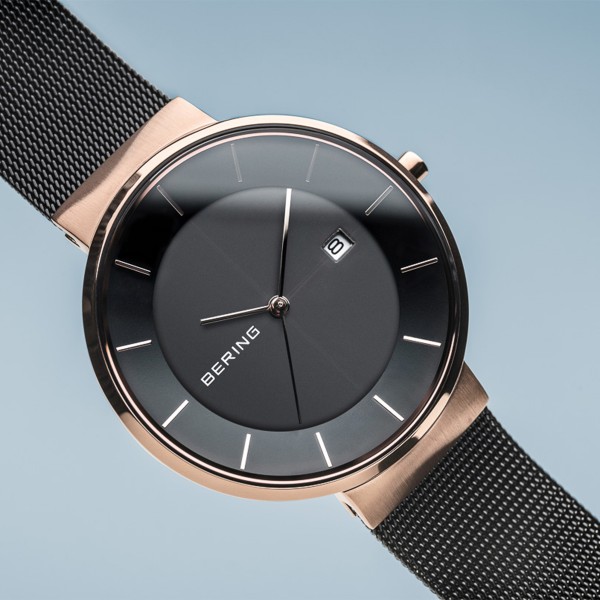 Bering 14639-166 zegarek różowe złoto fashion/modowy Solar bransoleta - miniatura 5