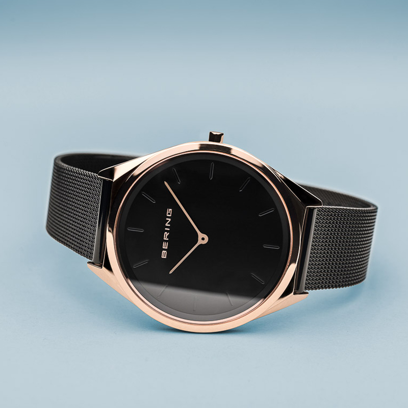 Bering 17039-166 zegarek różowe złoto klasyczny Ultra Slim bransoleta