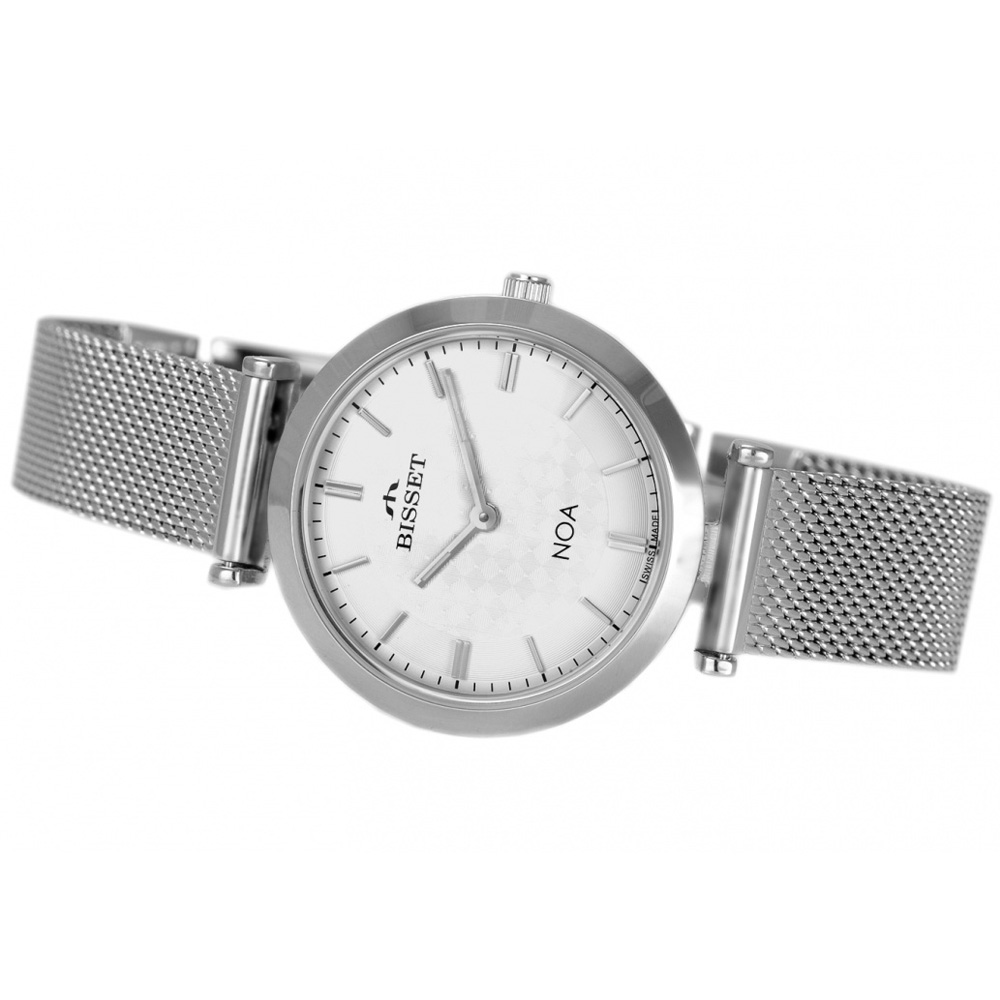 Bisset BSBE92SISX03BX zegarek srebrny elegancki Klasyczne bransoleta - miniatura 5