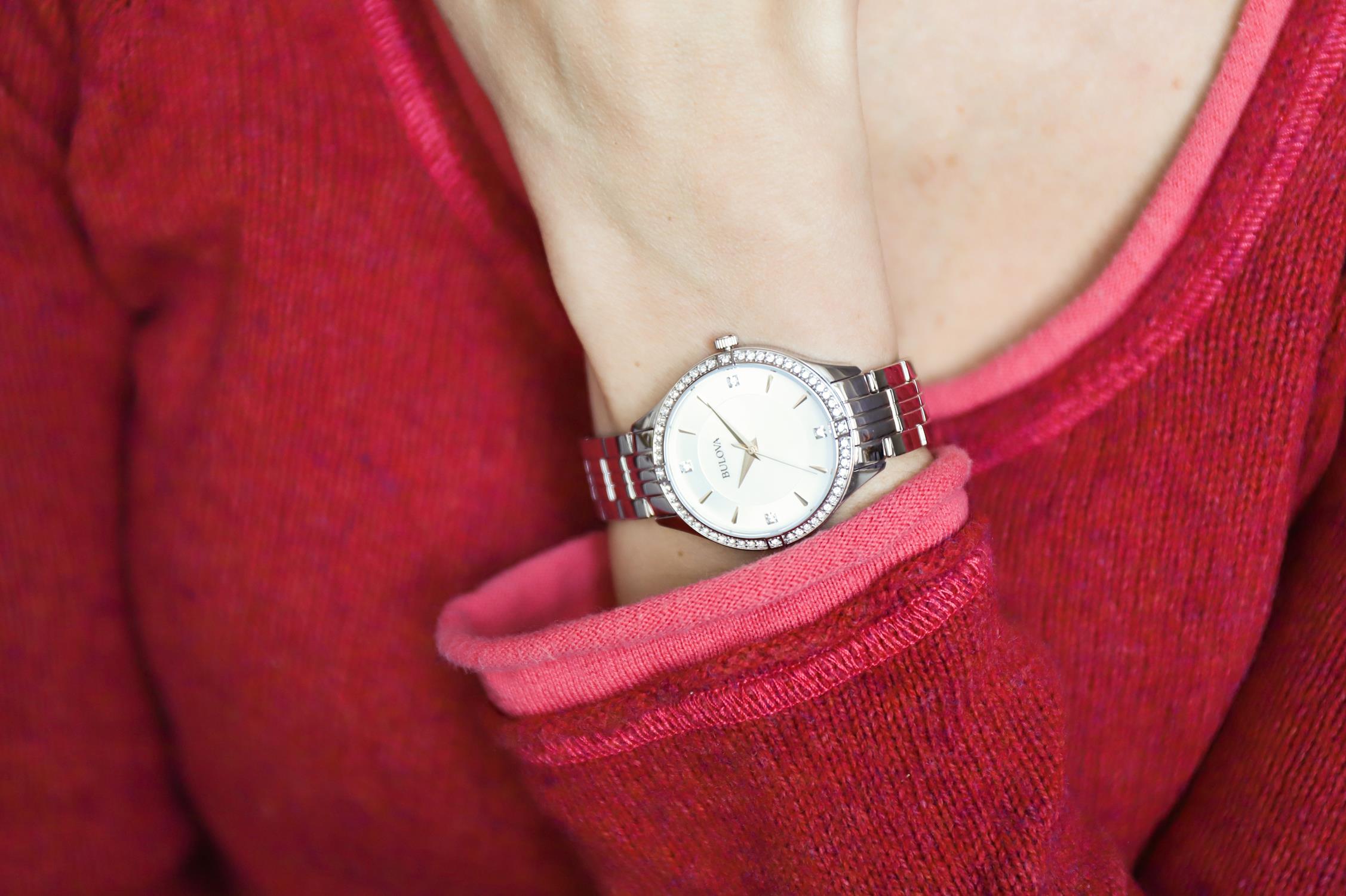 Bulova 96L282 zegarek damski klasyczny Crystal bransoleta - miniatura 10