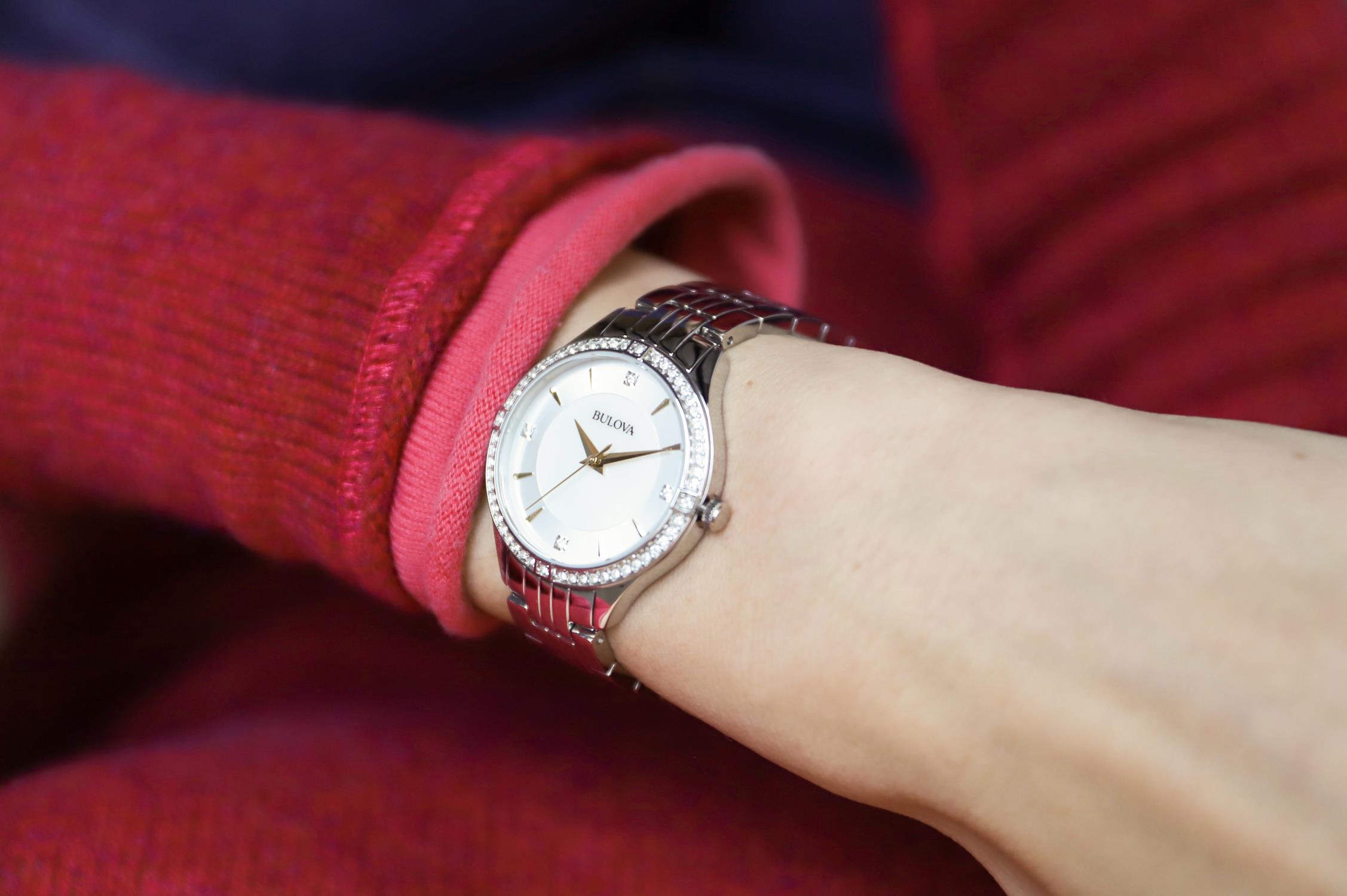 Bulova 96L282 Crystal zegarek damski klasyczny mineralne - miniatura 8