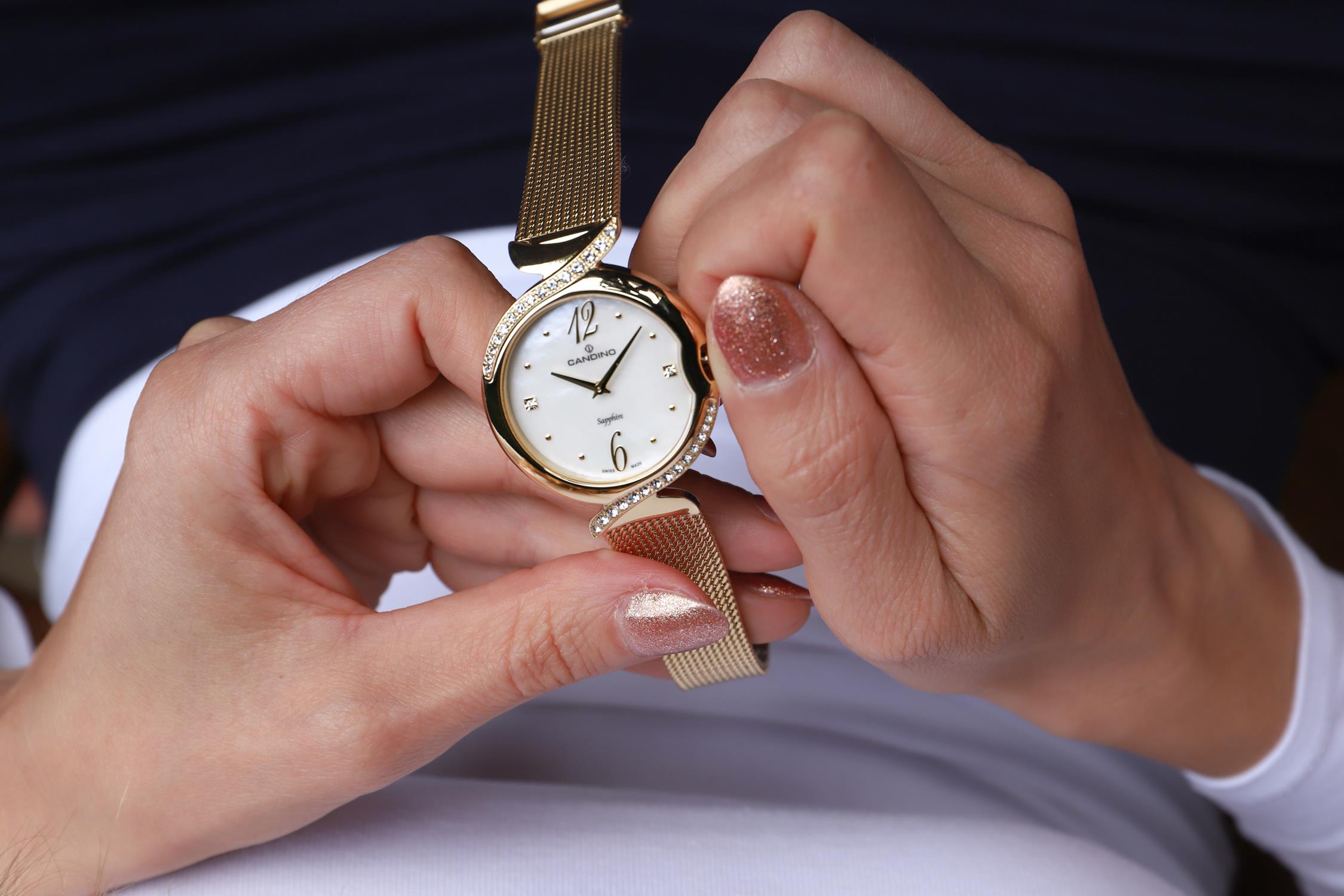 zegarek Candino C4612-1 złoty LADY ELEGANCE - miniatura 7