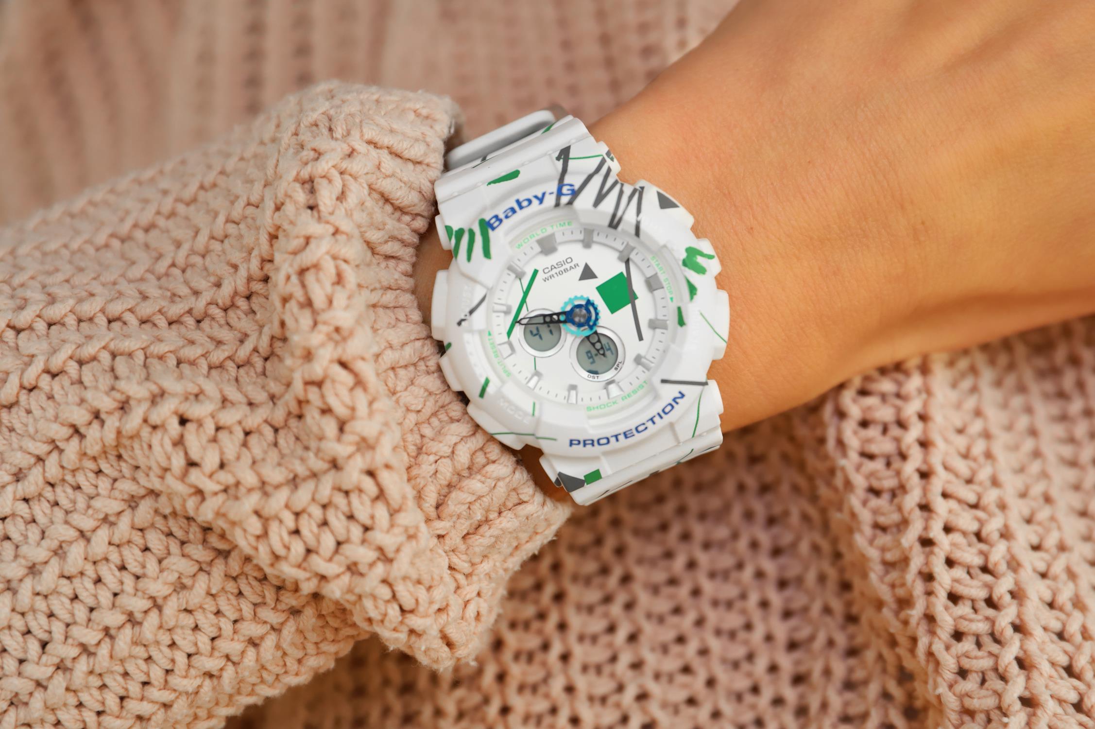 Casio BA-120SC-7AER zegarek biały sportowy Baby-G pasek - miniatura 5