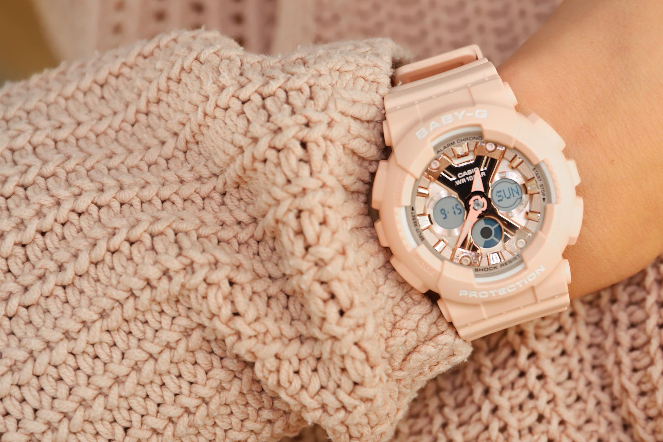Casio BA-130-4AER zegarek różowy sportowy Baby-G pasek - miniatura 5