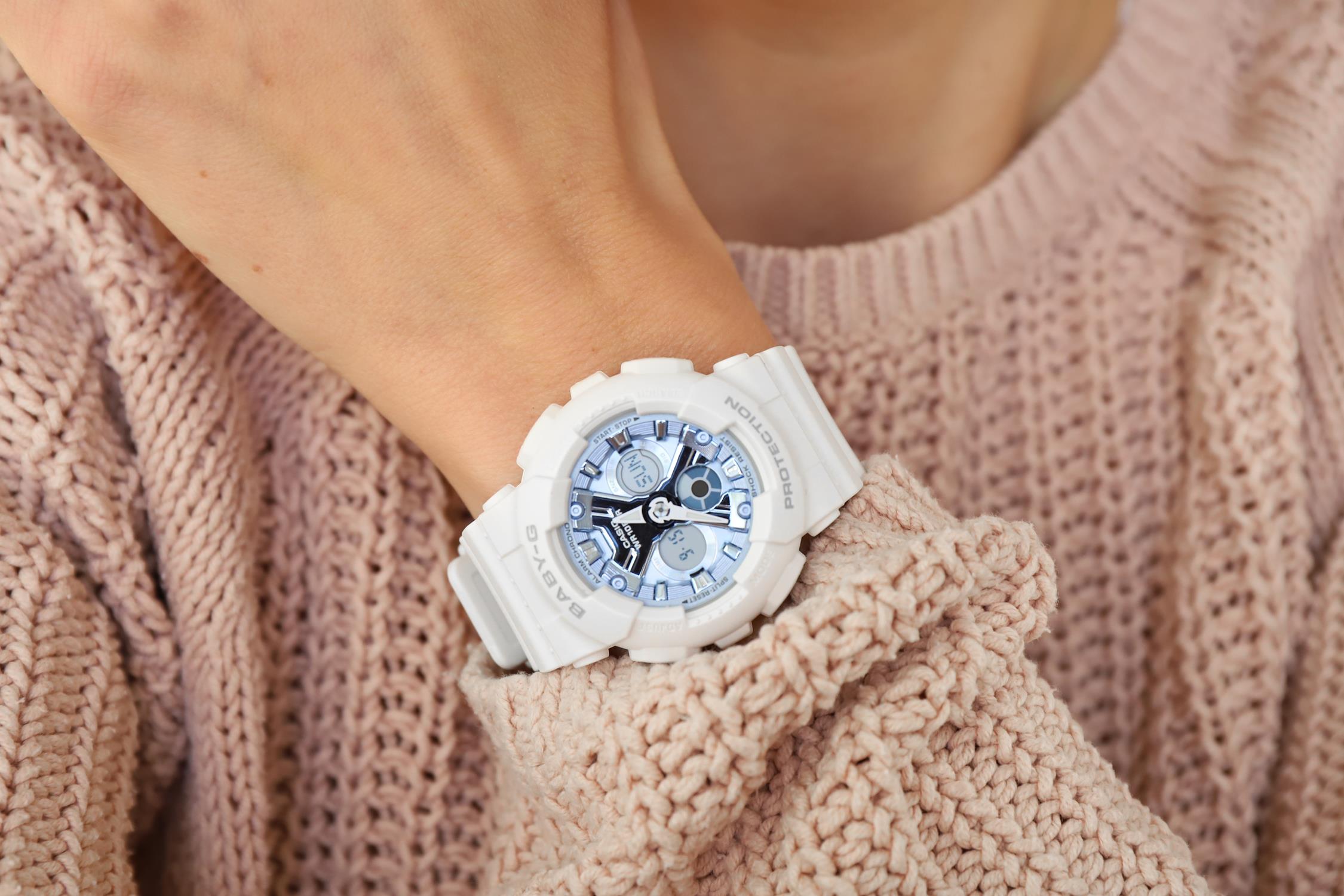 Casio BA-130-7A2ER zegarek biały sportowy Baby-G pasek - miniatura 5