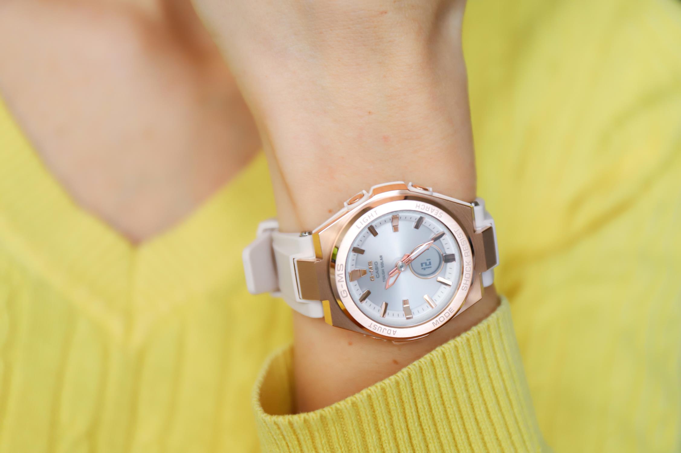 Baby-G MSG-S200G-4AER G-MS METAL BEZEL Baby-G sportowy zegarek różowe złoto - miniatura 9
