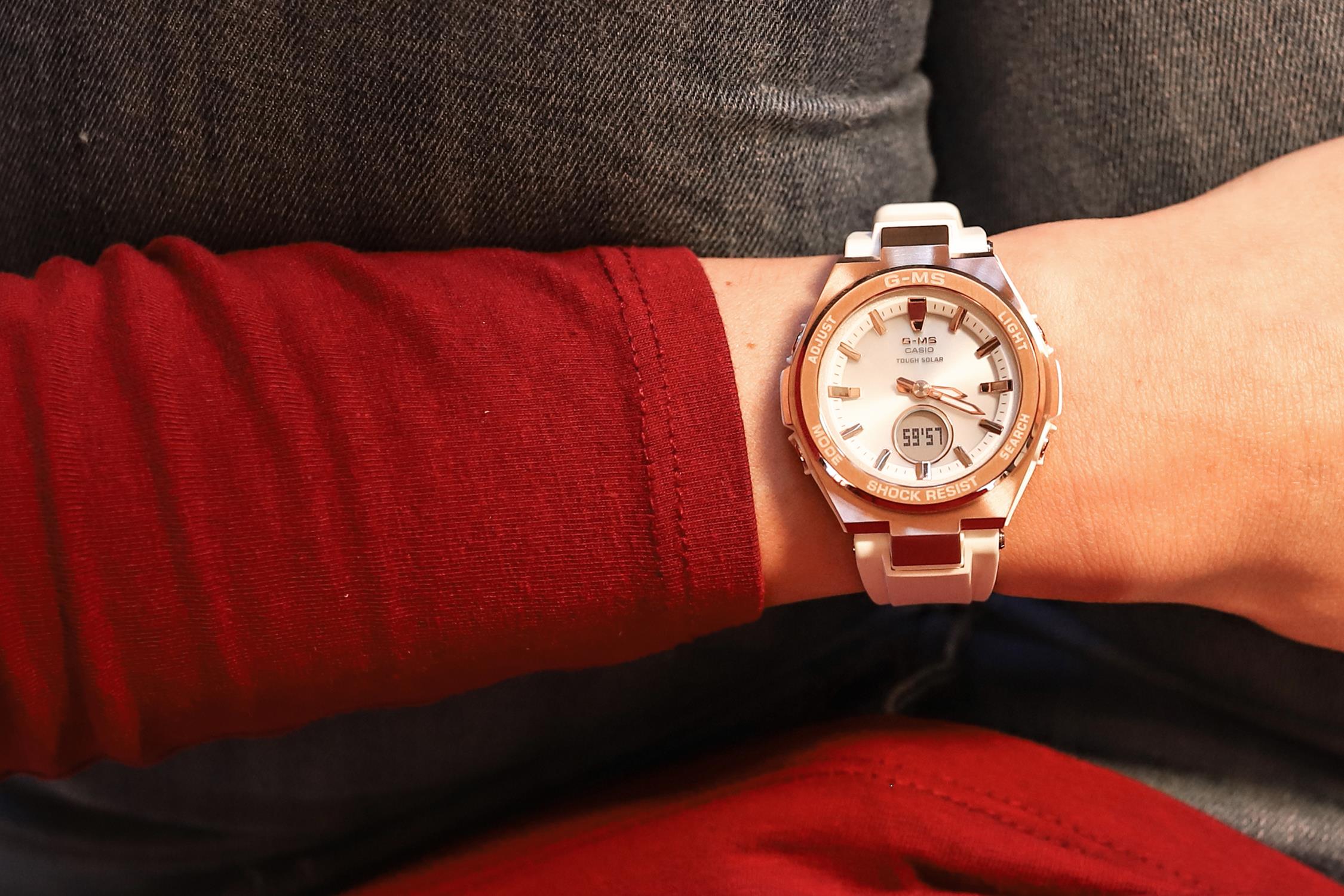 Baby-G MSG-S200G-7AER G-MS METAL BEZEL Baby-G sportowy zegarek różowe złoto - miniatura 8