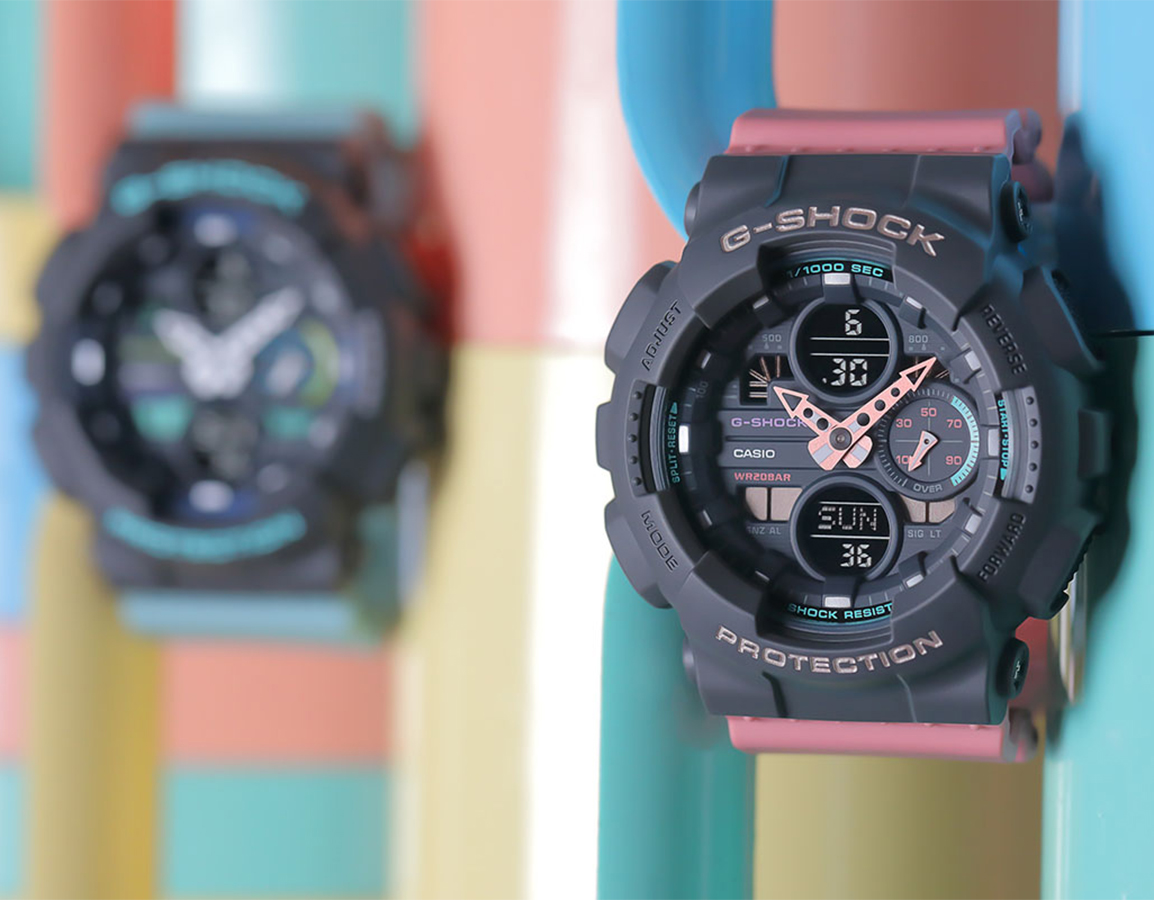 G-Shock GMA-S140-4AER zegarek szary sportowy G-SHOCK S-Series pasek