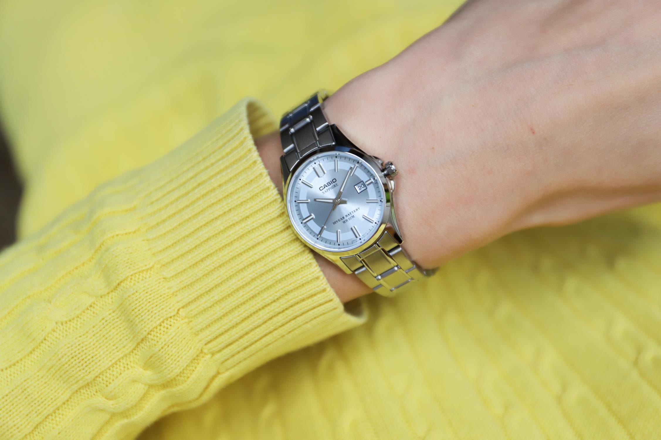 Casio LTS-100D-2A1VEF zegarek srebrny klasyczny Klasyczne bransoleta - miniatura 5