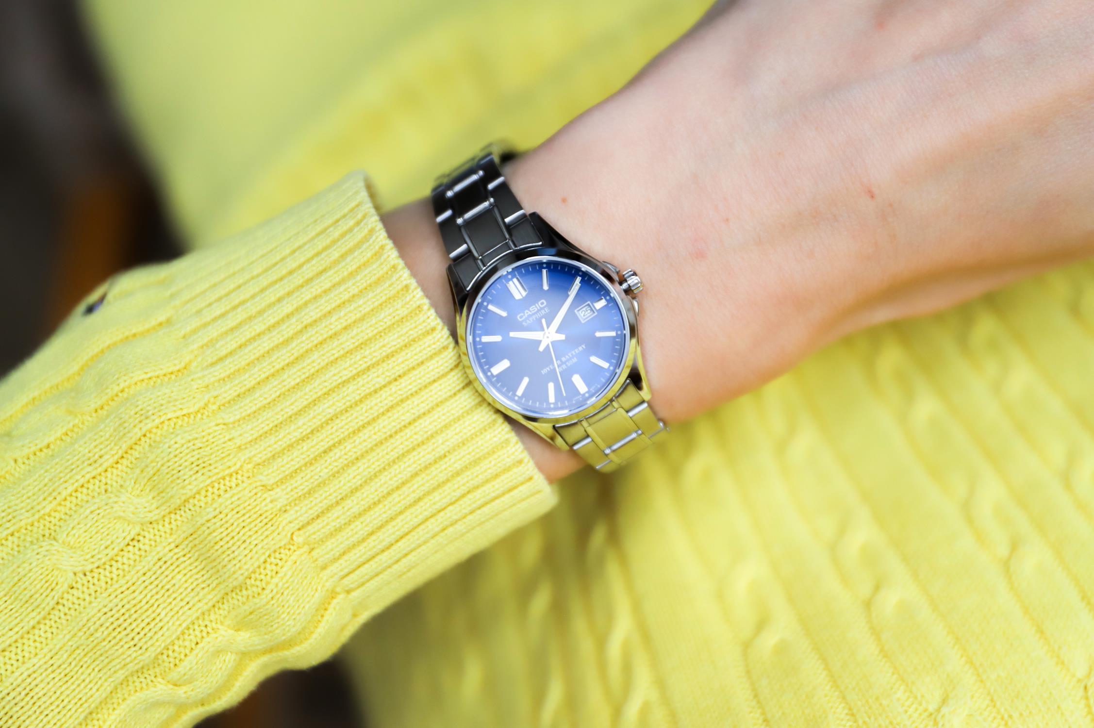 Casio LTS-100D-2A2VEF zegarek srebrny klasyczny Klasyczne bransoleta