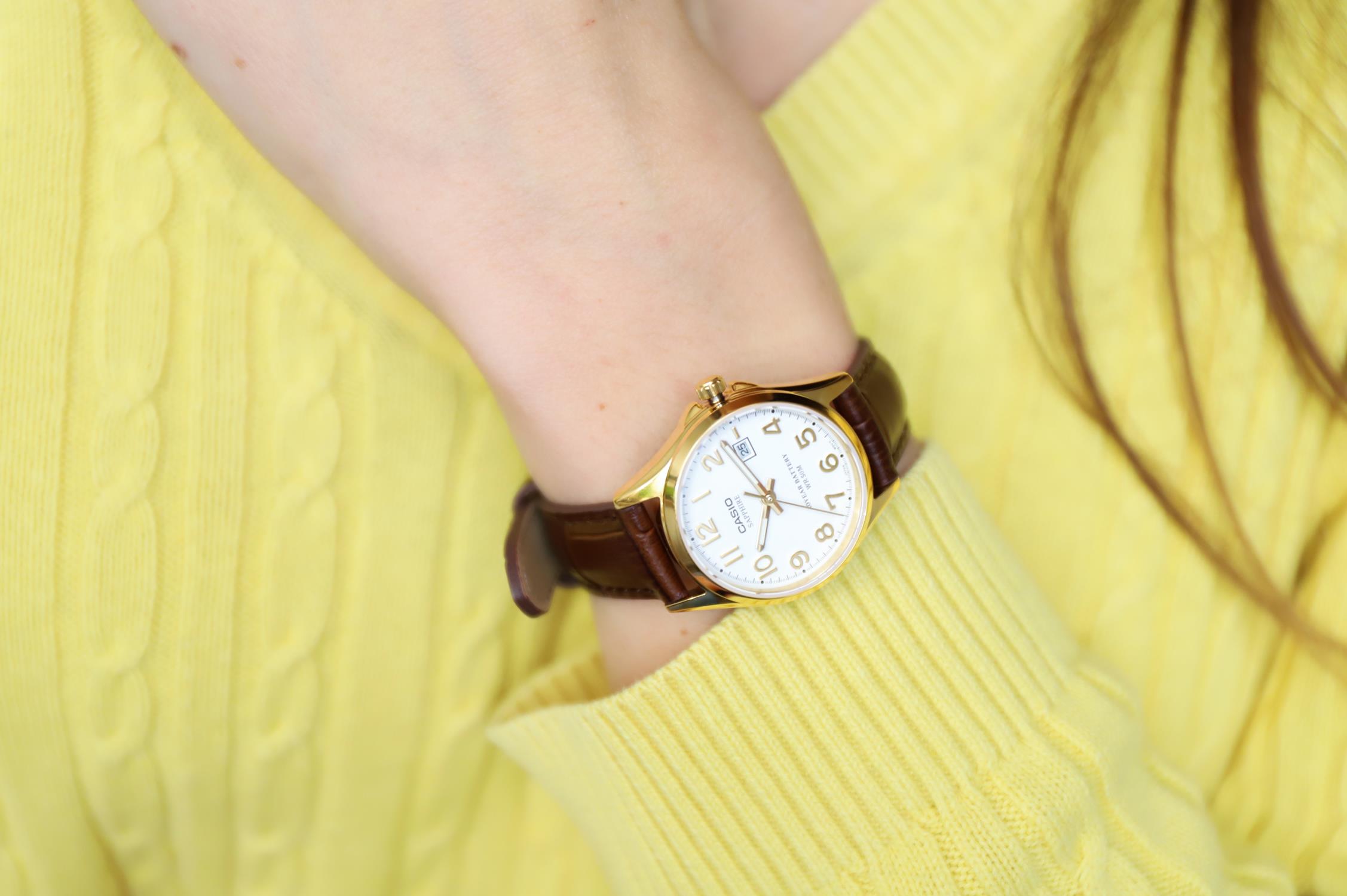 Casio LTS-100GL-7AVEF zegarek damski klasyczny Klasyczne pasek