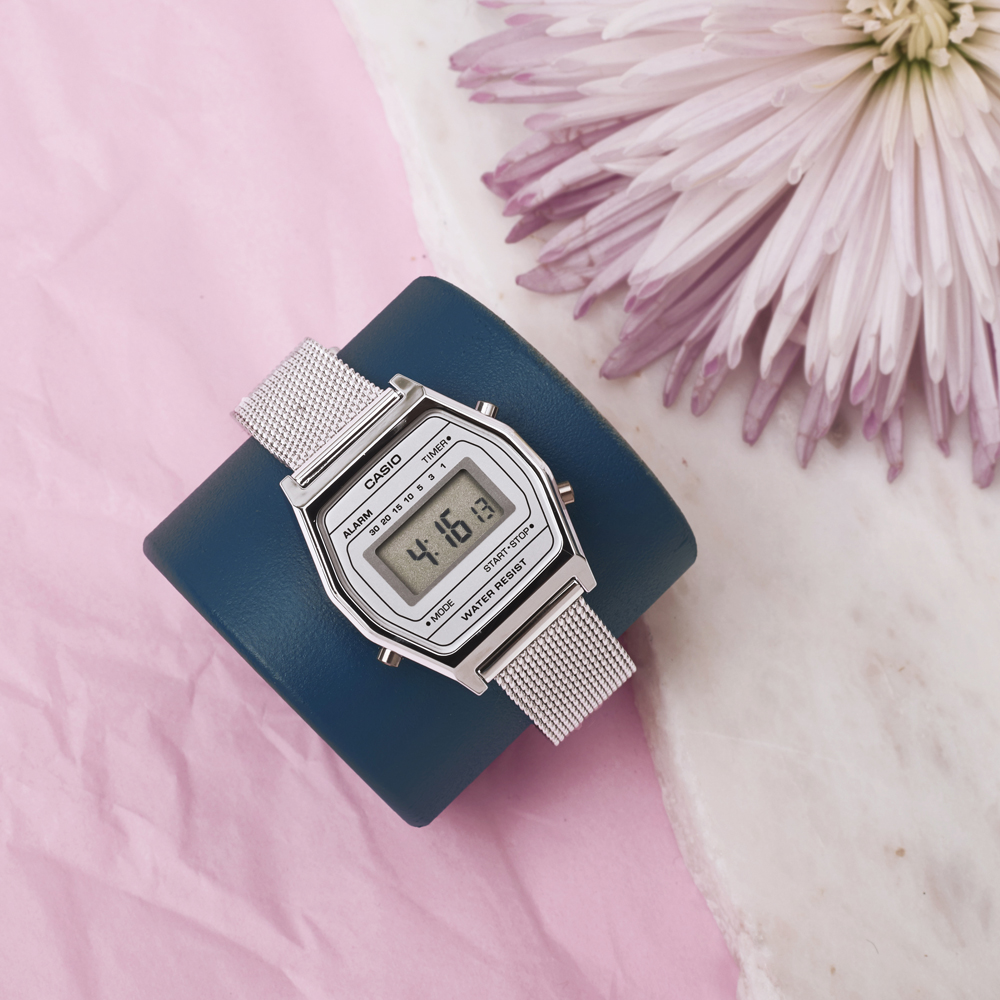 zegarek Casio Vintage LA690WEM-7EF srebrny VINTAGE Midi - miniatura 7