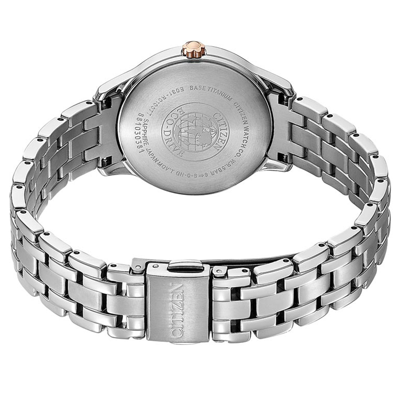 Citizen EM0726-89Y zegarek srebrny klasyczny Ecodrive bransoleta - miniatura 5