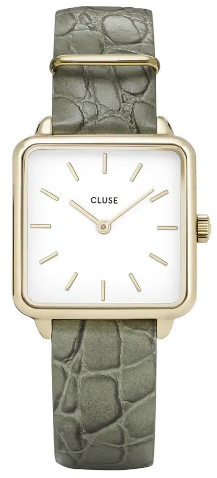 Cluse CW0101207016 La Tetragone Gold White/Green Alligator Jungle - zdjęcie 1