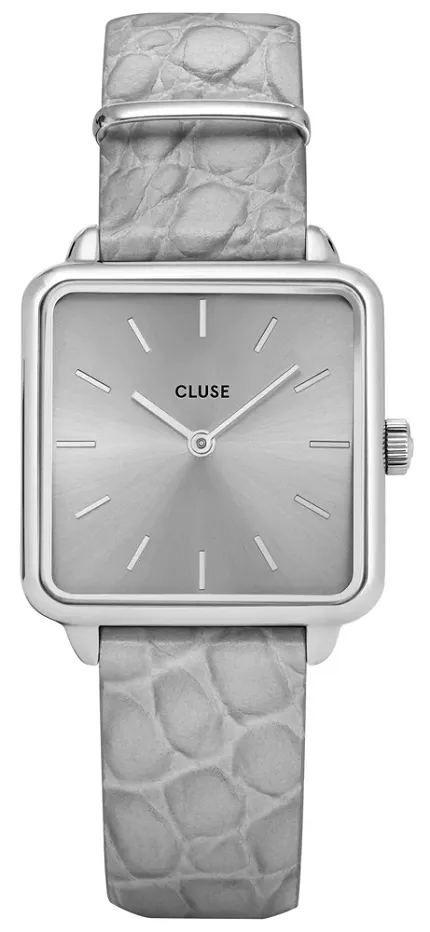 Cluse CL60018 La Tetragone Silver/Soft Grey Alligator Jungle - zdjęcie 1