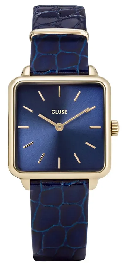 Cluse CW0101207028 La Tetragone La Tetragone Leather Gold Blue/Blue Alligator - zdjęcie 1