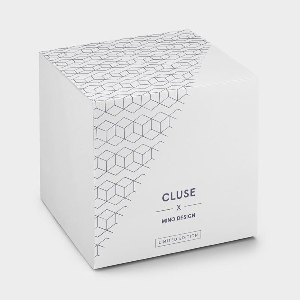 Cluse CL30057 Minuit CLUSE x Mino Design Minuit Rose Gold White/Bow Wow zegarek damski klasyczny mineralne - miniatura 8
