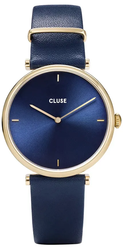 Cluse CW0101208011 Triomphe Triomphe Leather Gold Blue/Blue - zdjęcie 1