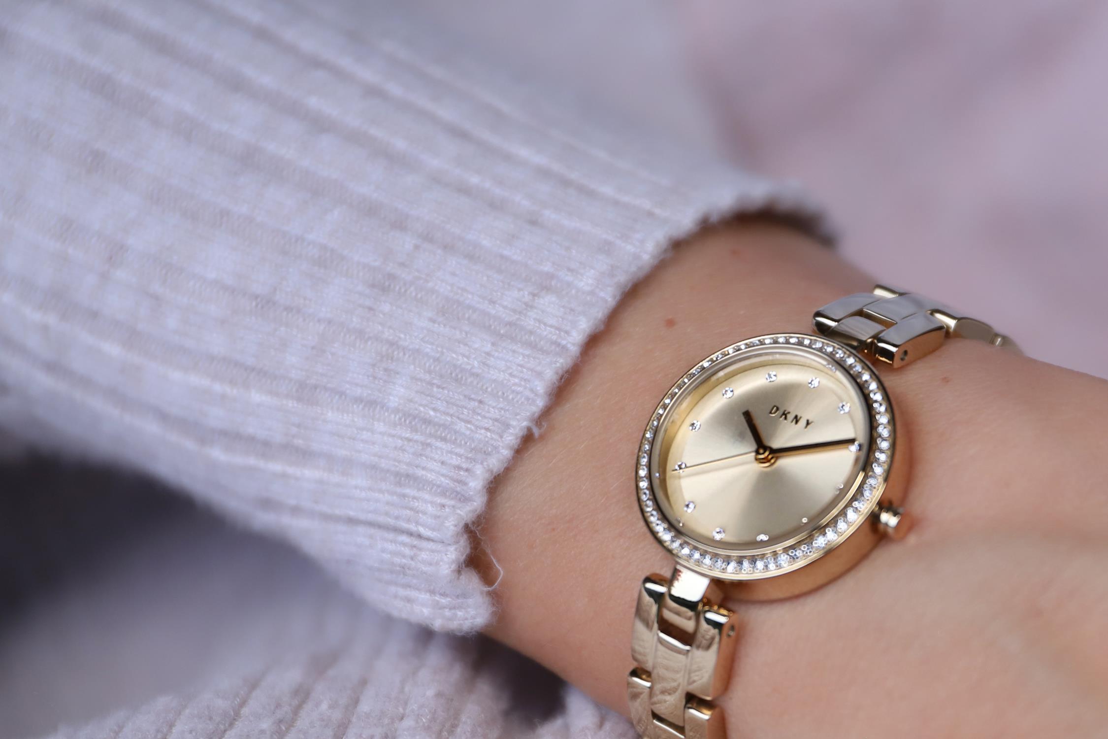 DKNY NY2825 zegarek złoty klasyczny Bransoleta bransoleta - miniatura 8