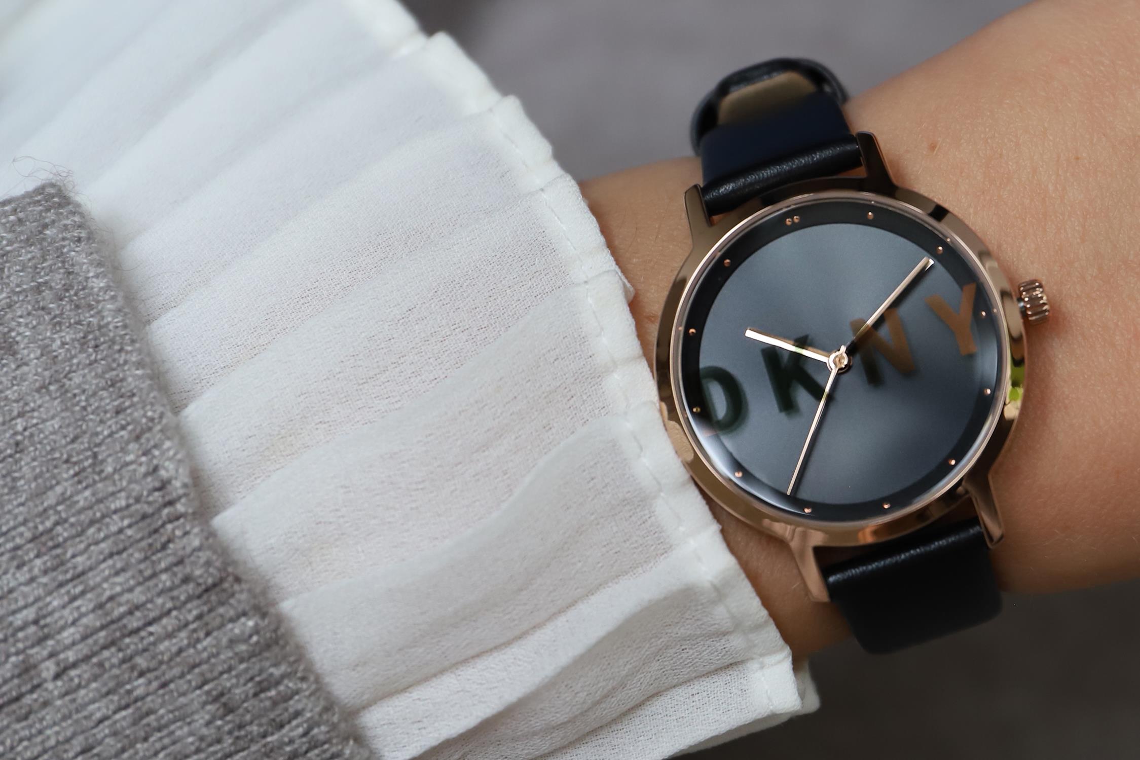 DKNY NY2842 zegarek różowe złoto klasyczny Pasek pasek - miniatura 5