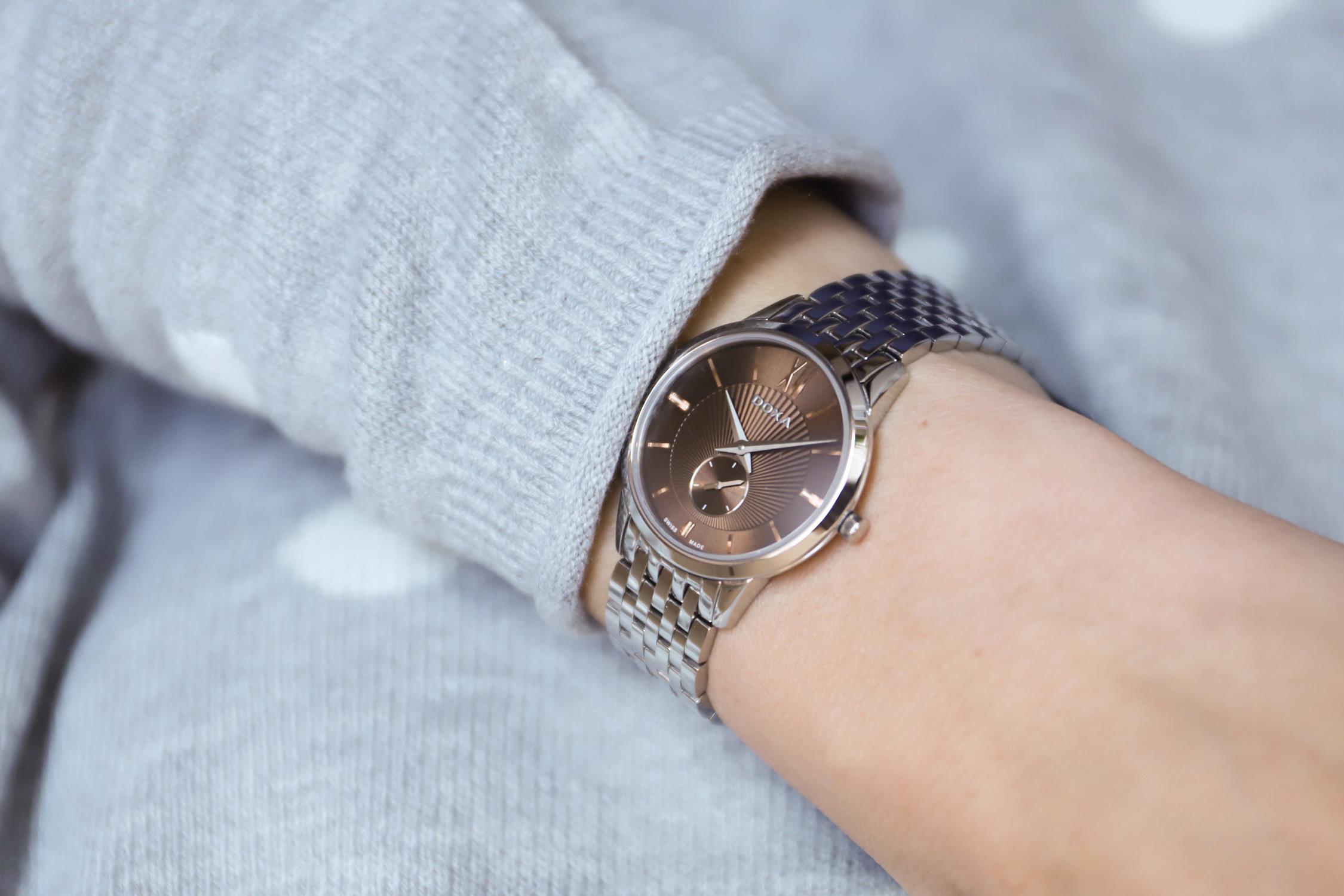 Doxa D156SBR damski zegarek Slim Line bransoleta - miniatura 3