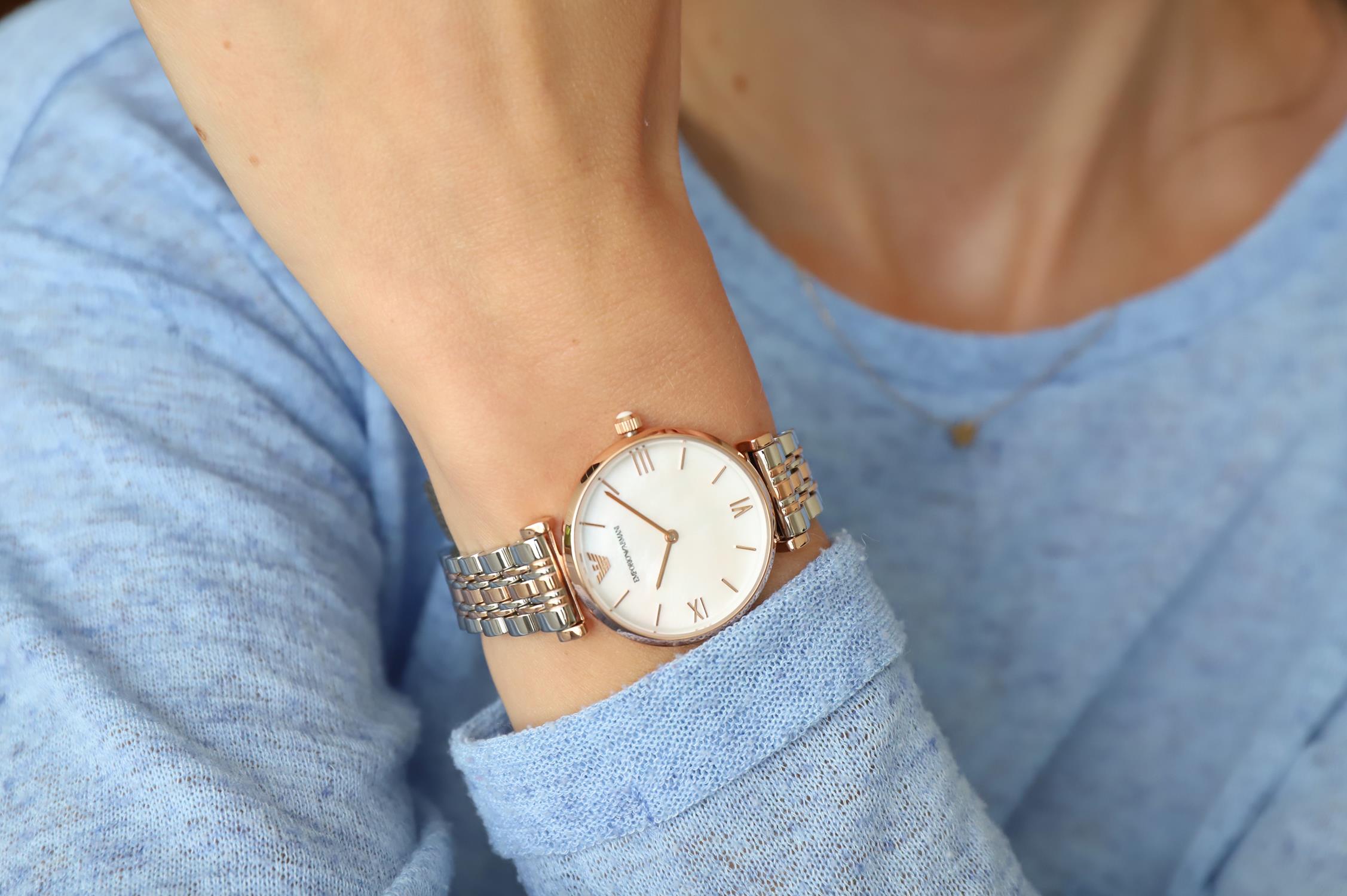 Emporio Armani AR1683 zegarek damski Ladies różowe złoto - miniatura 10