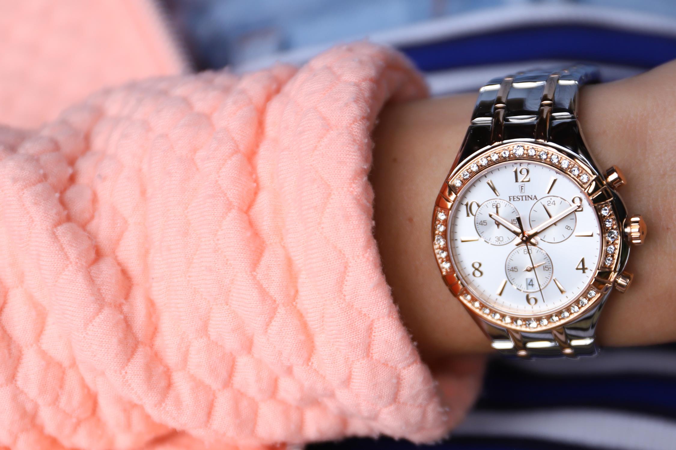 zegarek Festina F20394-1 kwarcowy damski Boyfriend Boyfriend Chronograph - miniatura 6