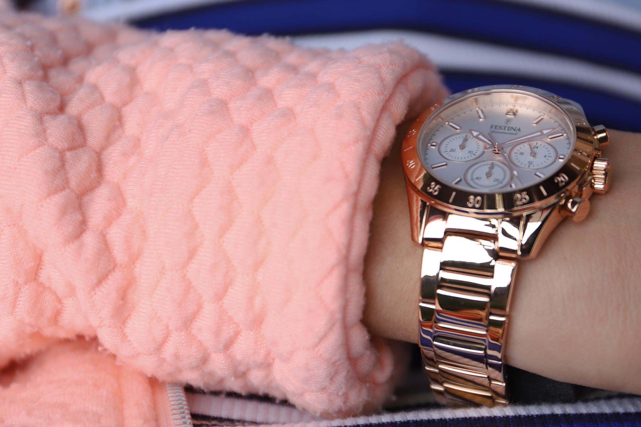zegarek Festina F20399-1 kwarcowy damski Boyfriend Boyfriend Collection Chronograph - miniatura 6