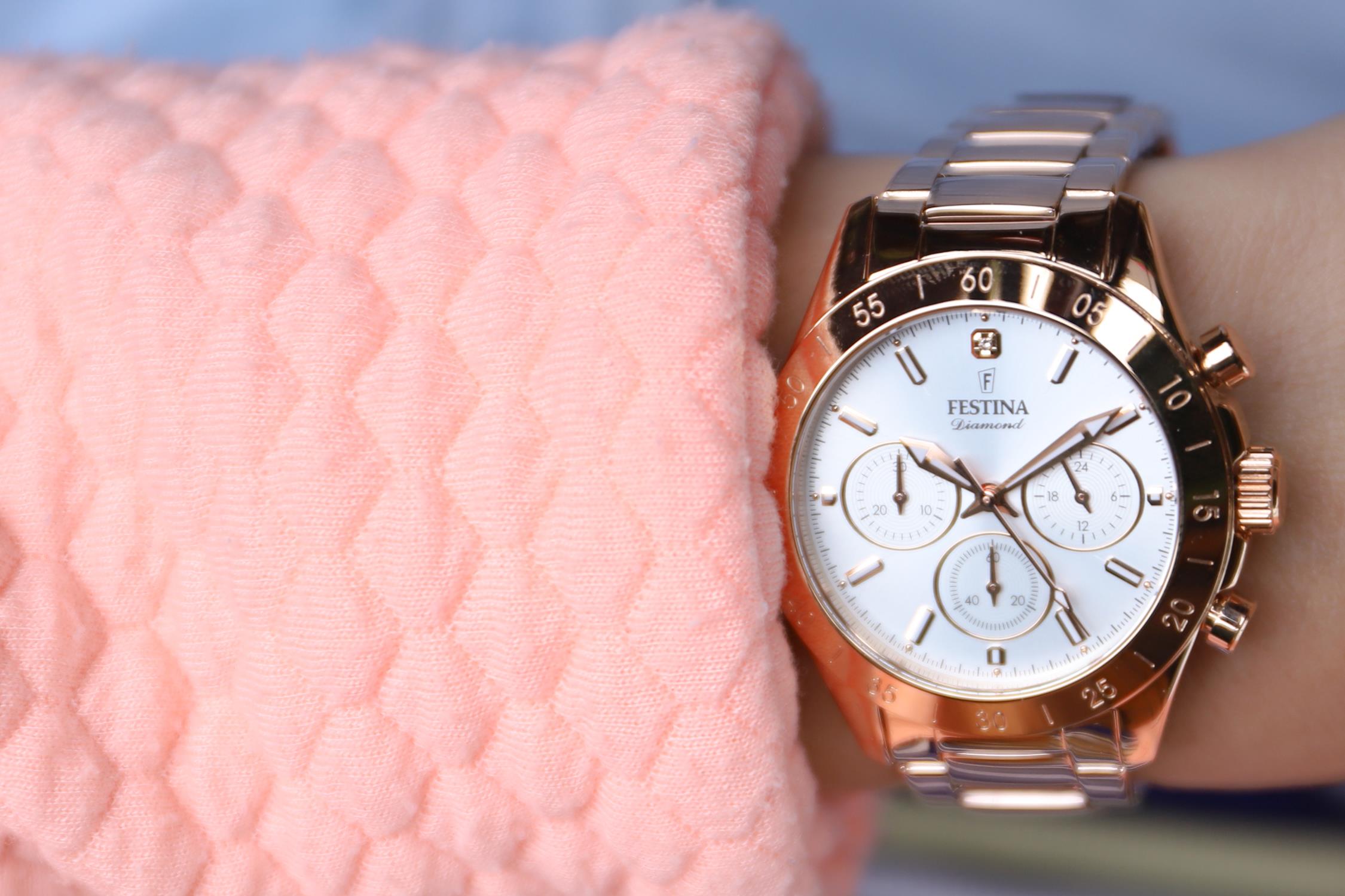 zegarek Festina F20399-1 różowe złoto Boyfriend - miniatura 7