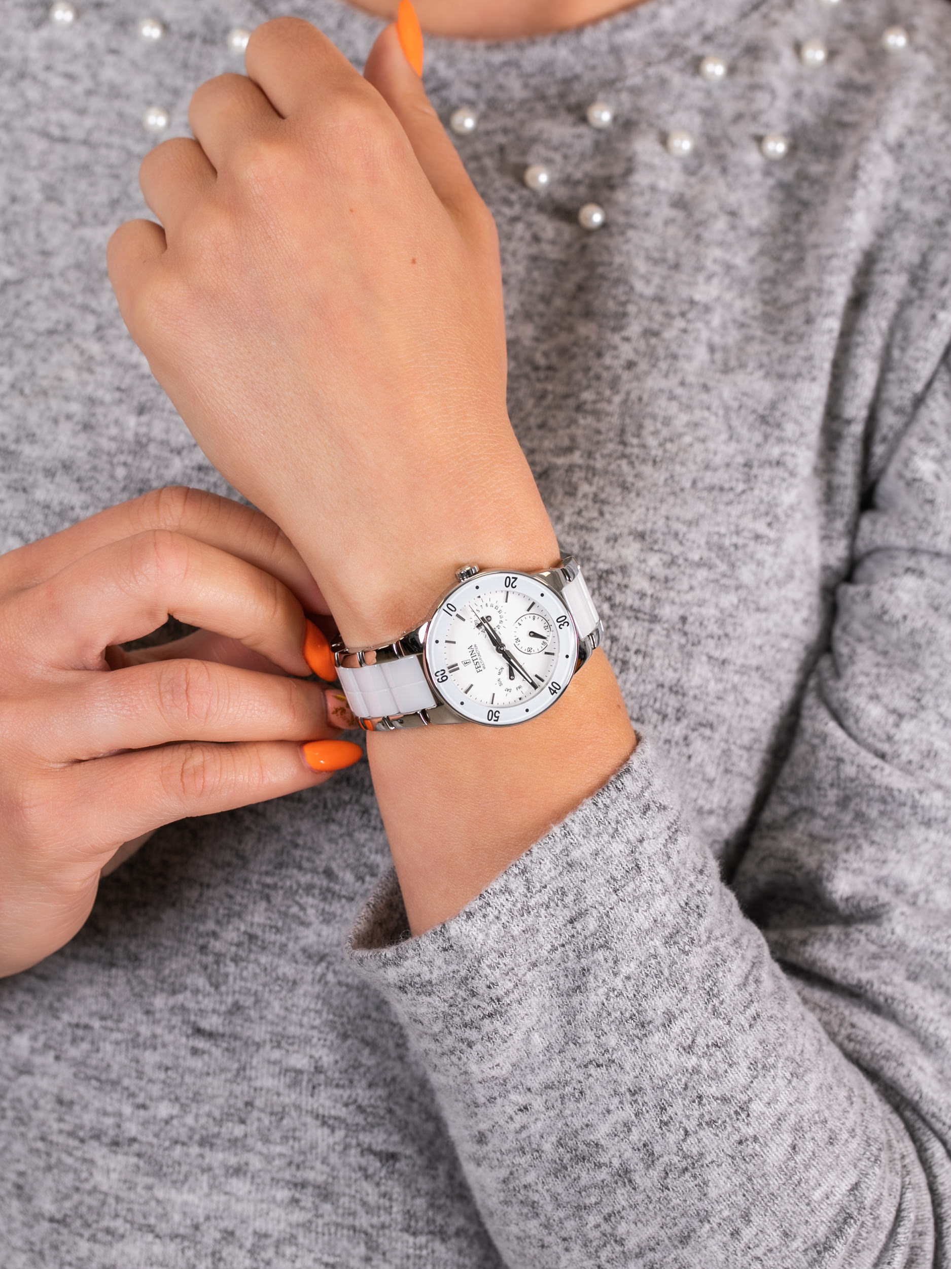 Festina F16530-1 damski zegarek Ceramic bransoleta - miniatura 3