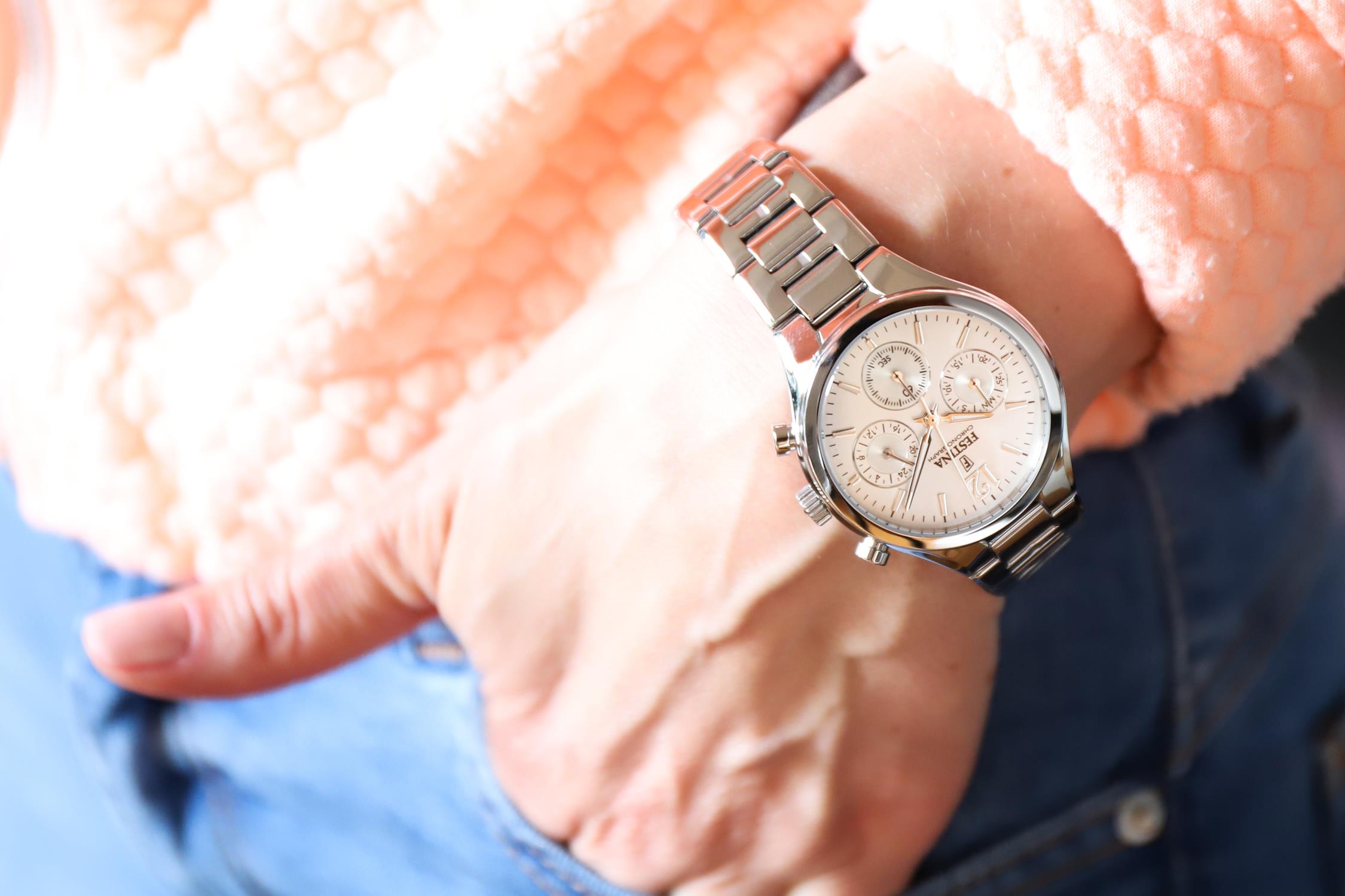zegarek Festina F20391-1 srebrny Chronograf - miniatura 7