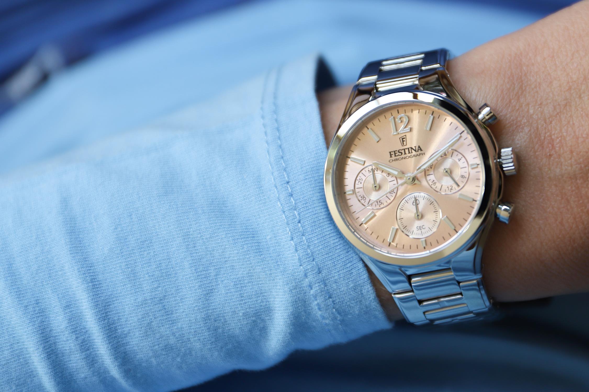 zegarek Festina F20391-2 srebrny Chronograf