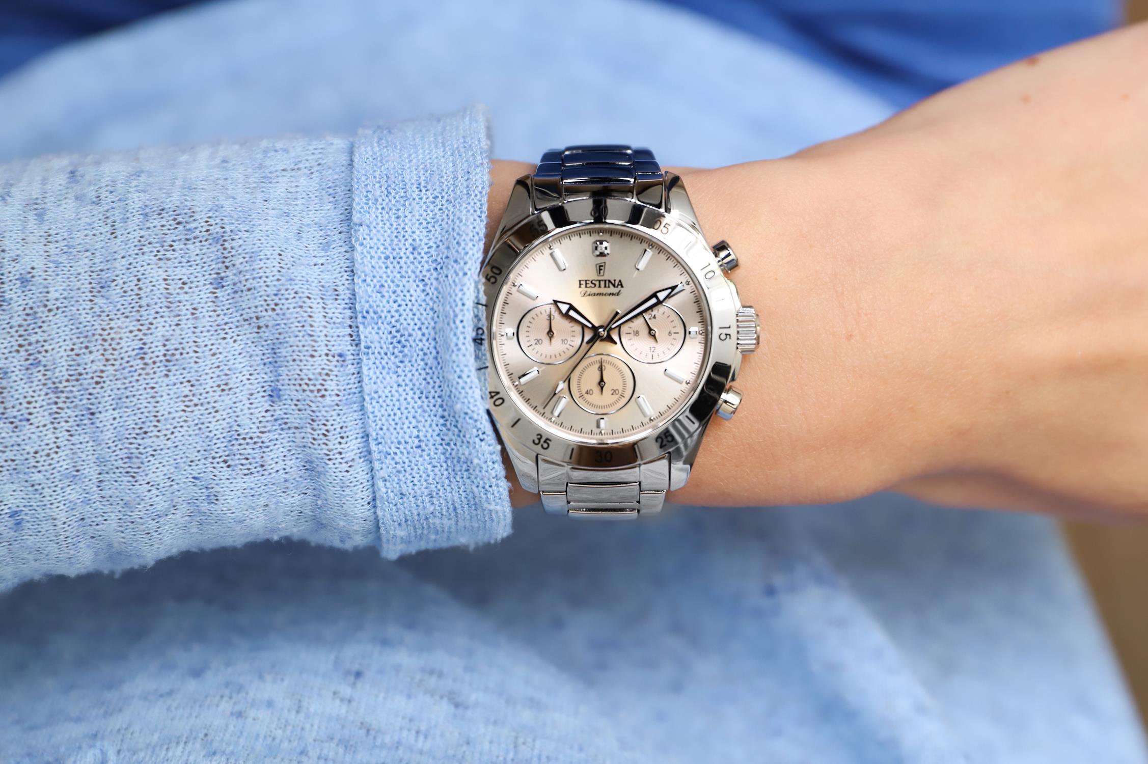 zegarek Festina F20397-3 srebrny Chronograf