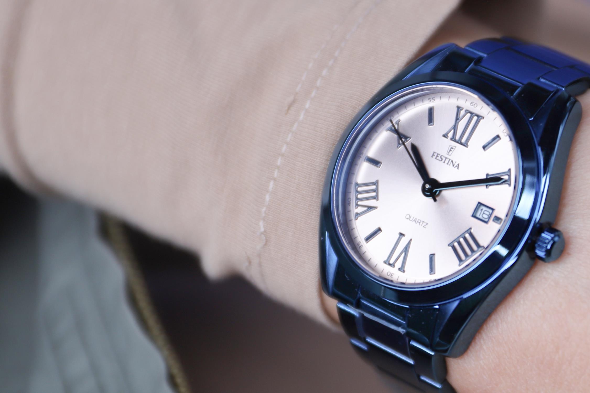 zegarek Festina F16864-1 niebieski Classic - miniatura 7