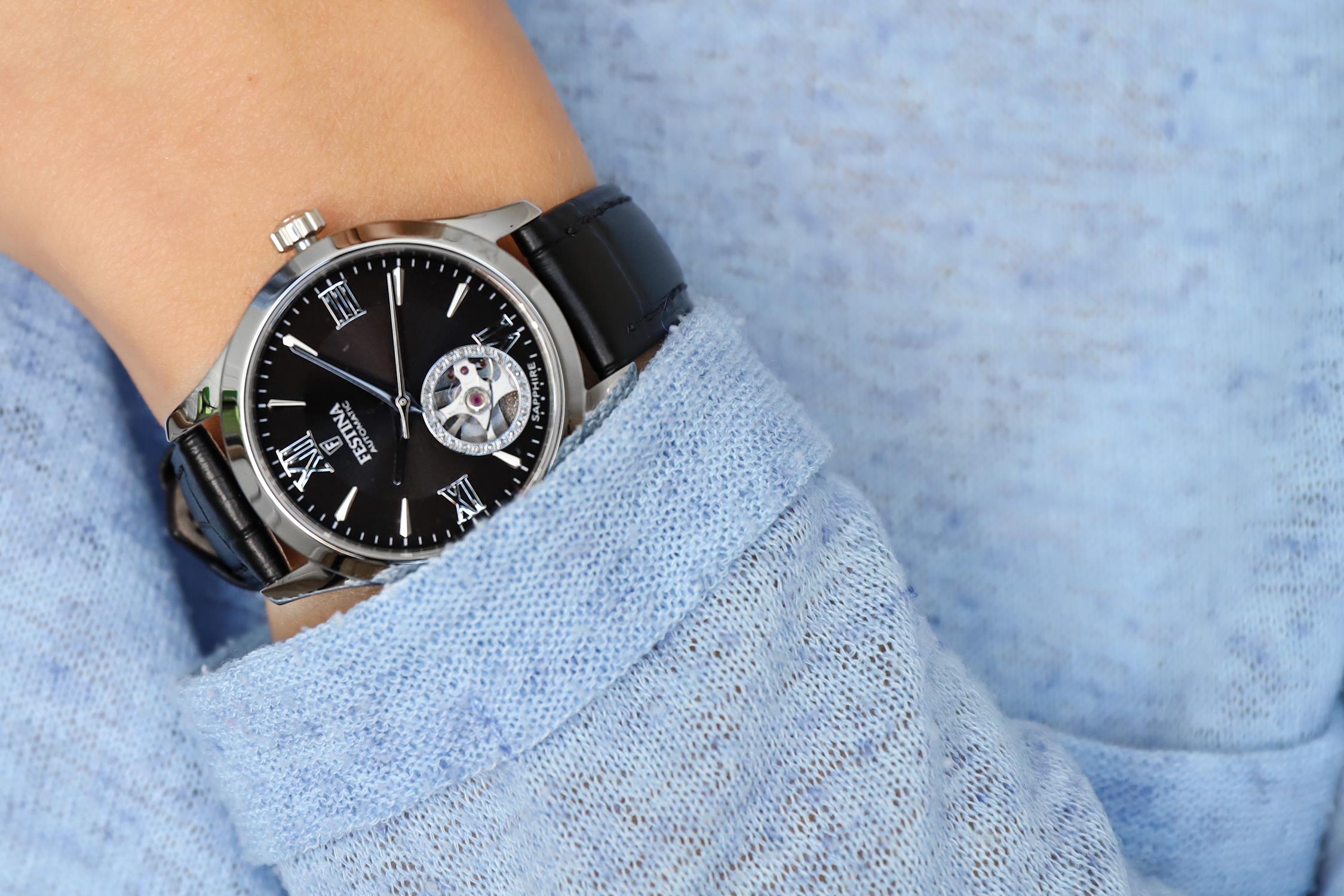 Festina F20490-3 zegarek srebrny klasyczny Classic pasek - miniatura 5