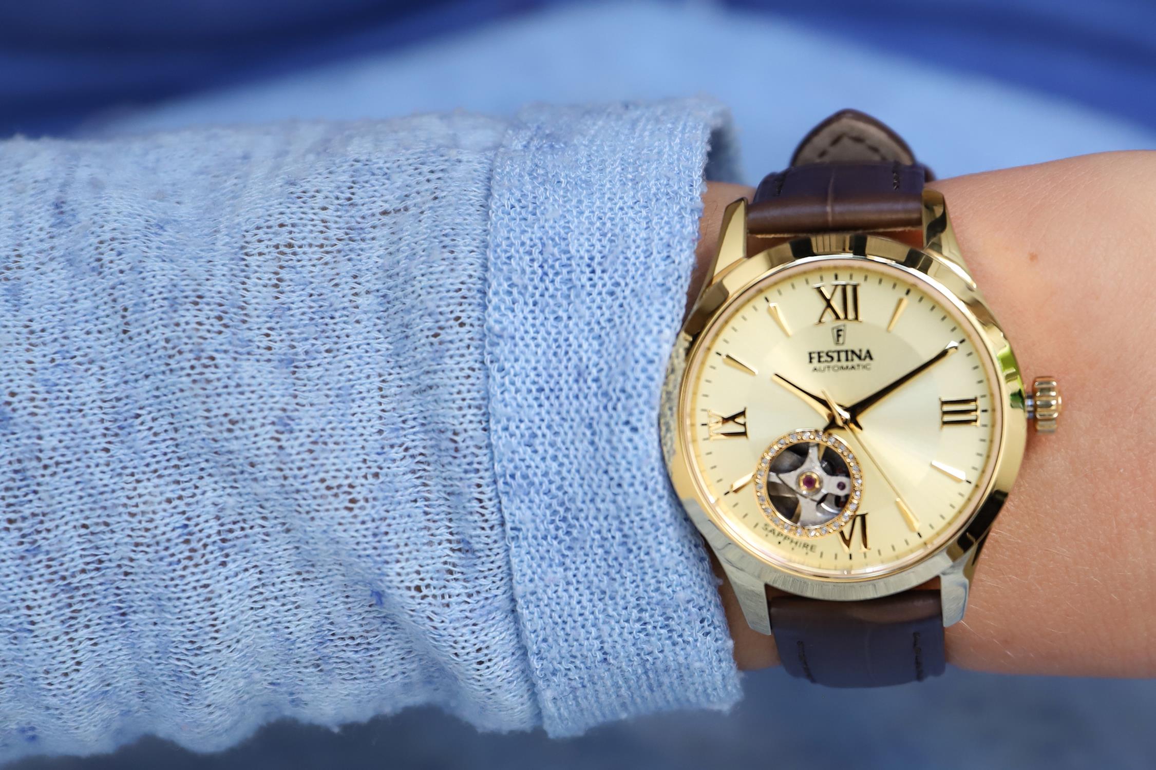 zegarek Festina F20491-1 złoty Classic - miniatura 7