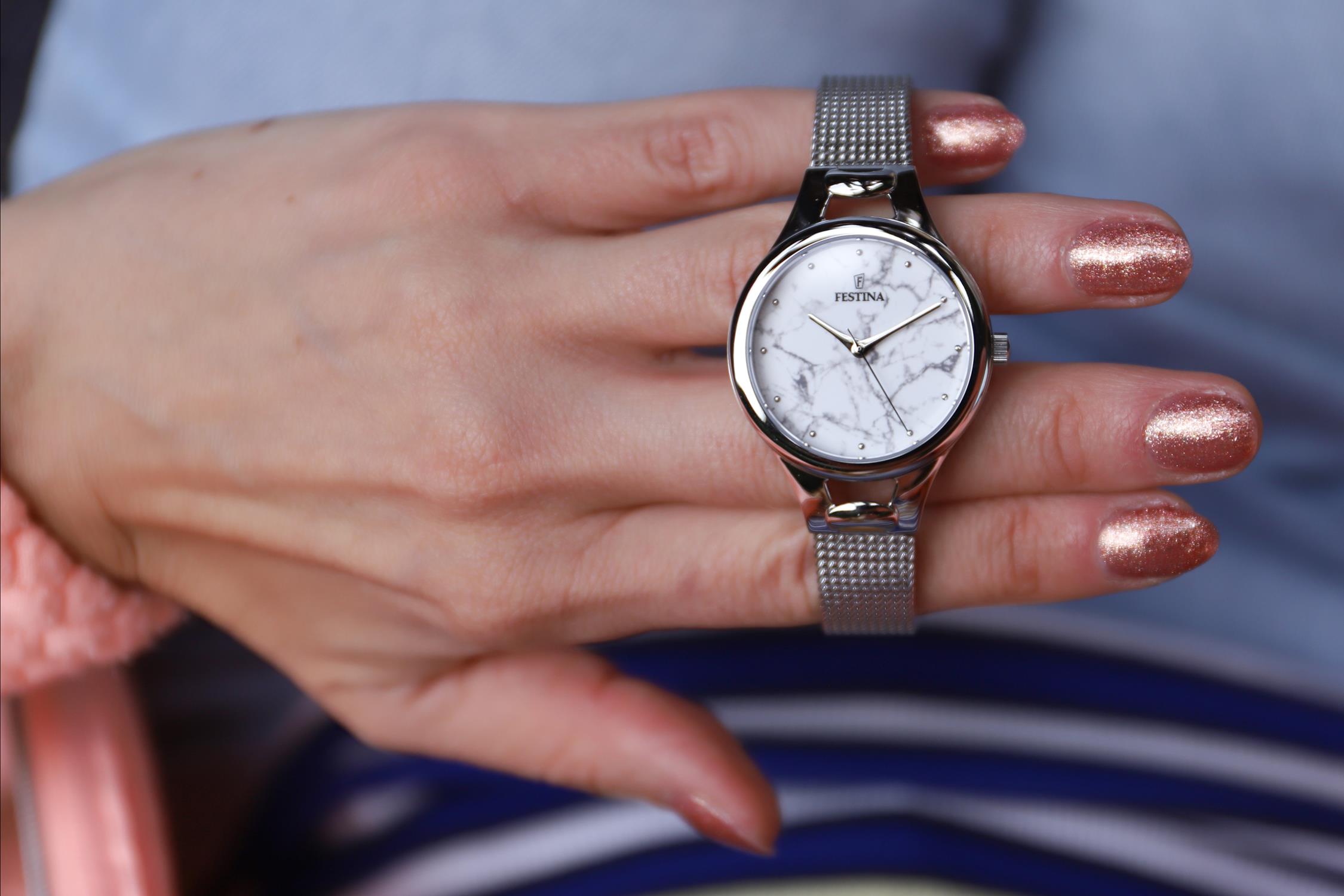 zegarek Festina F16950-E srebrny Mademoiselle - miniatura 7