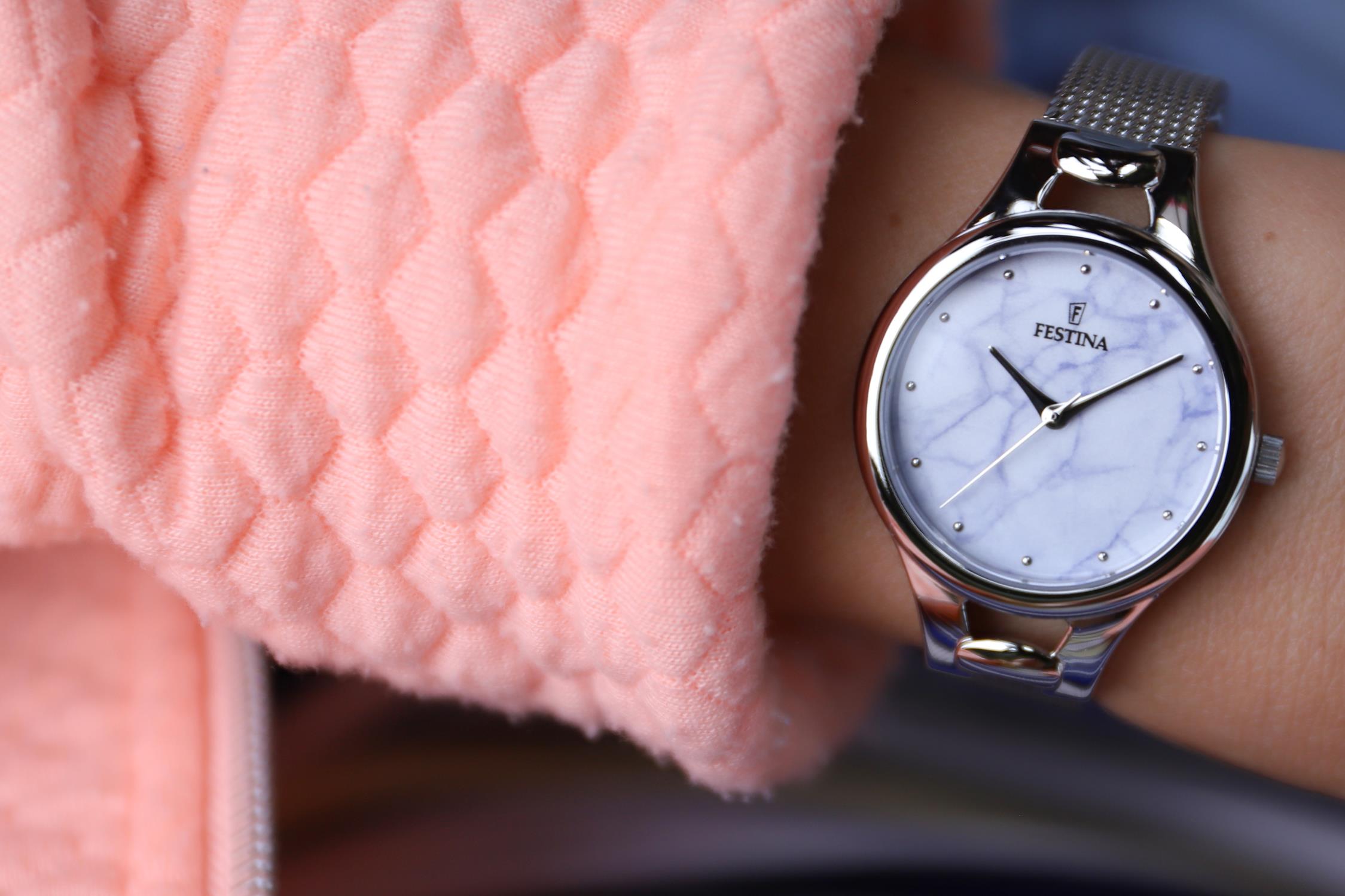 zegarek Festina F16950-F srebrny Mademoiselle - miniatura 7
