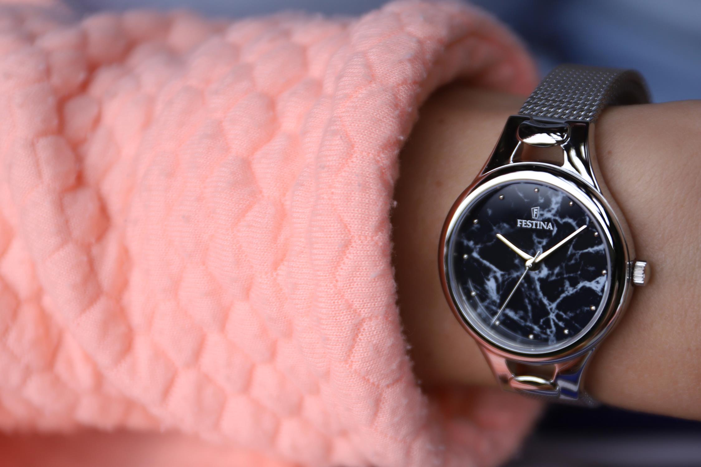 zegarek Festina F16950-G srebrny Mademoiselle - miniatura 7