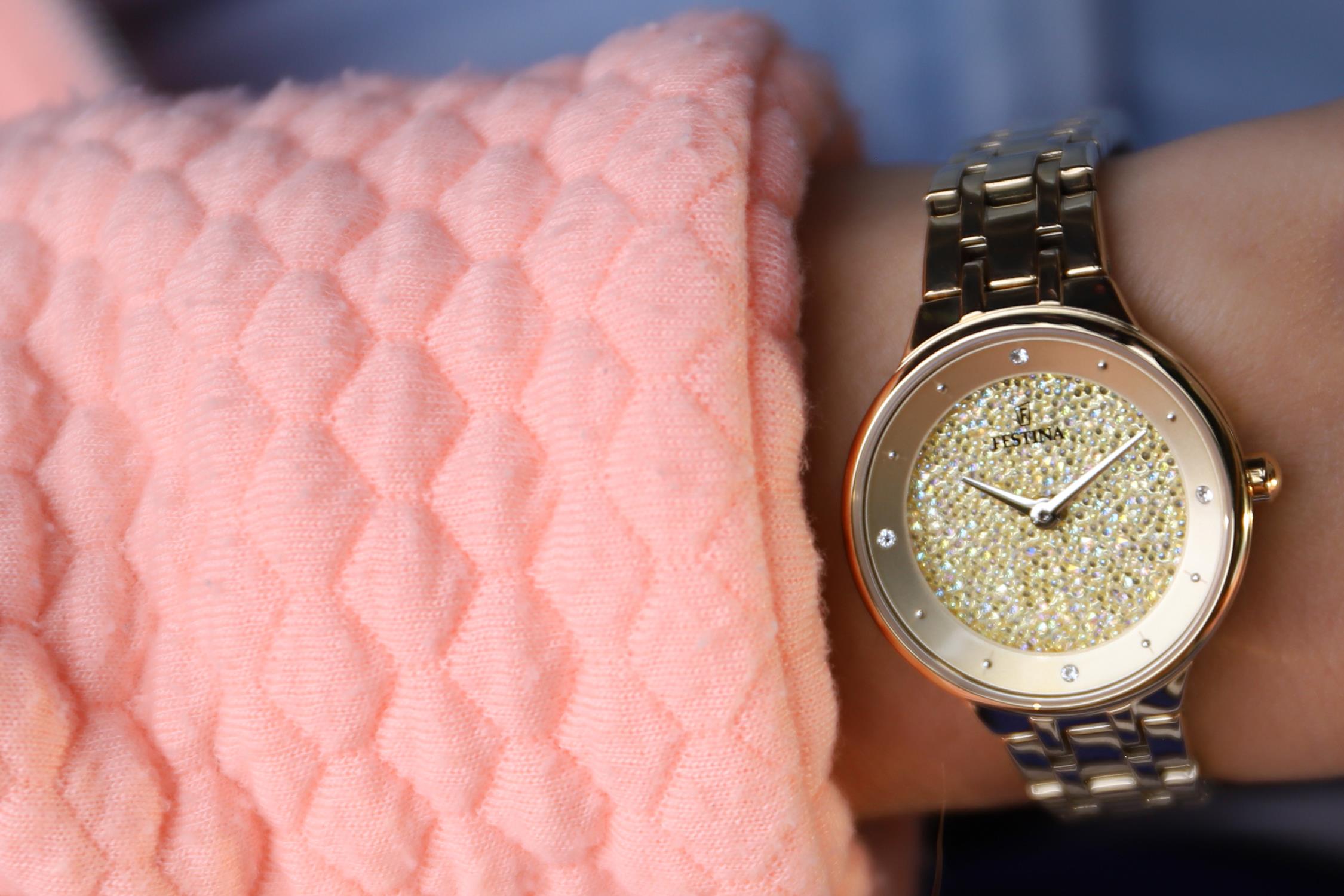 zegarek Festina F20383-2 złoty Mademoiselle - miniatura 7