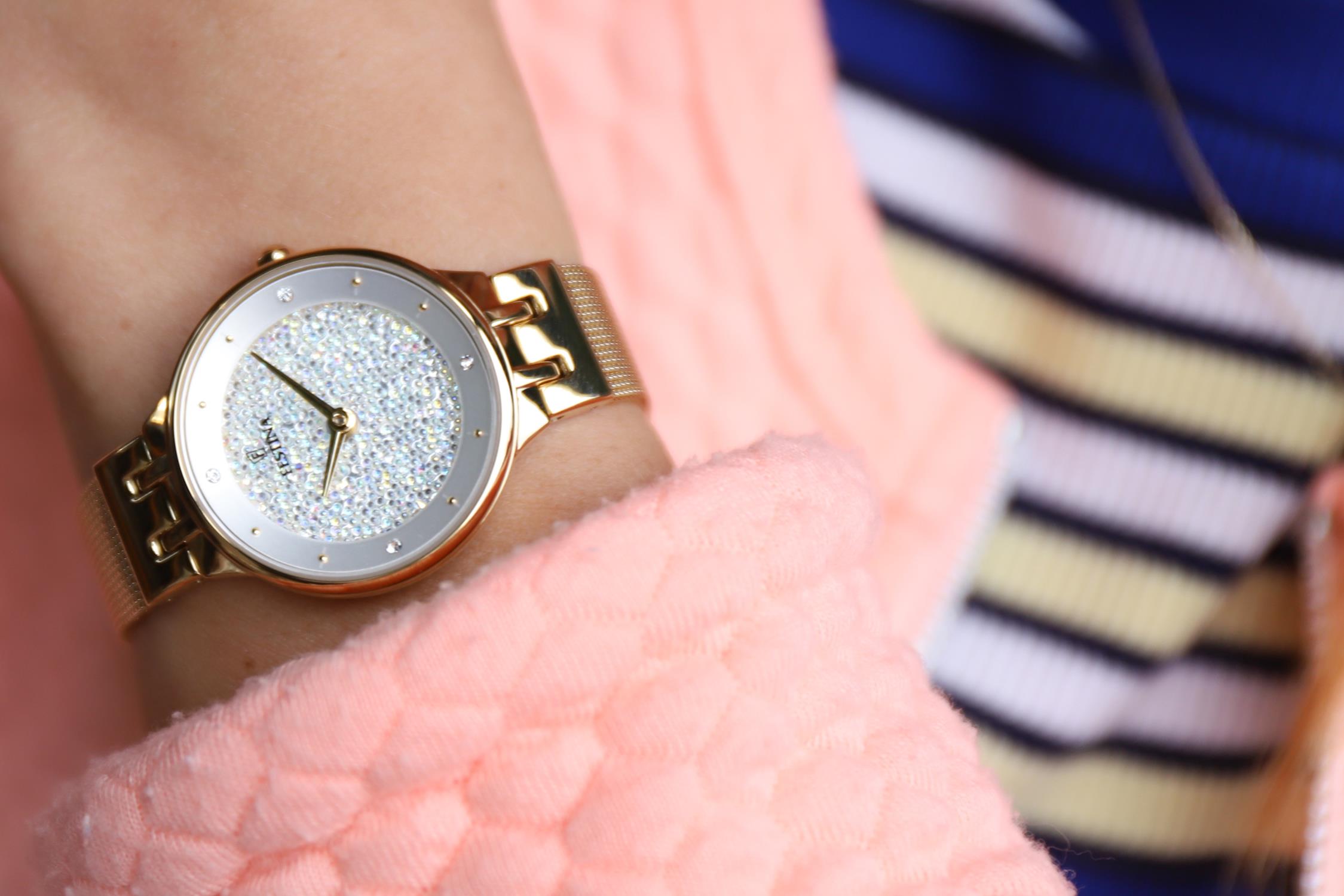 zegarek Festina F20386-1 kwarcowy damski Mademoiselle Swarovski - miniatura 6