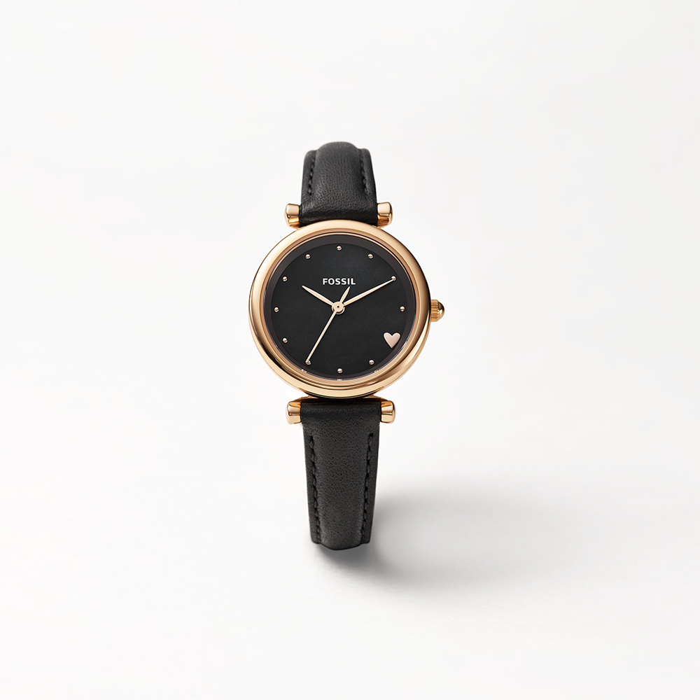 Fossil ES4504 zegarek różowe złoto klasyczny Carlie pasek - miniatura 5
