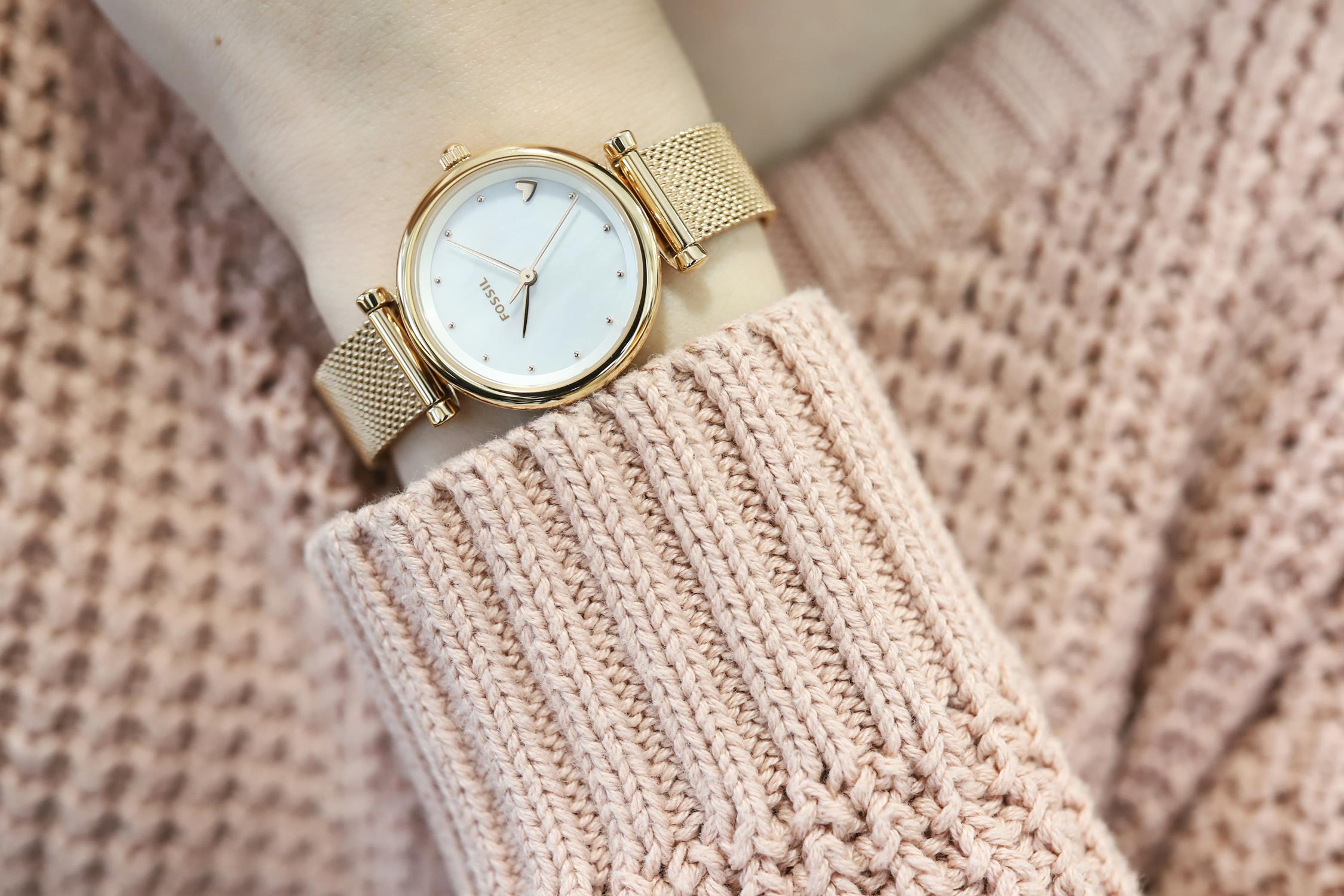 Fossil ES4505 zegarek damski klasyczny Carlie bransoleta
