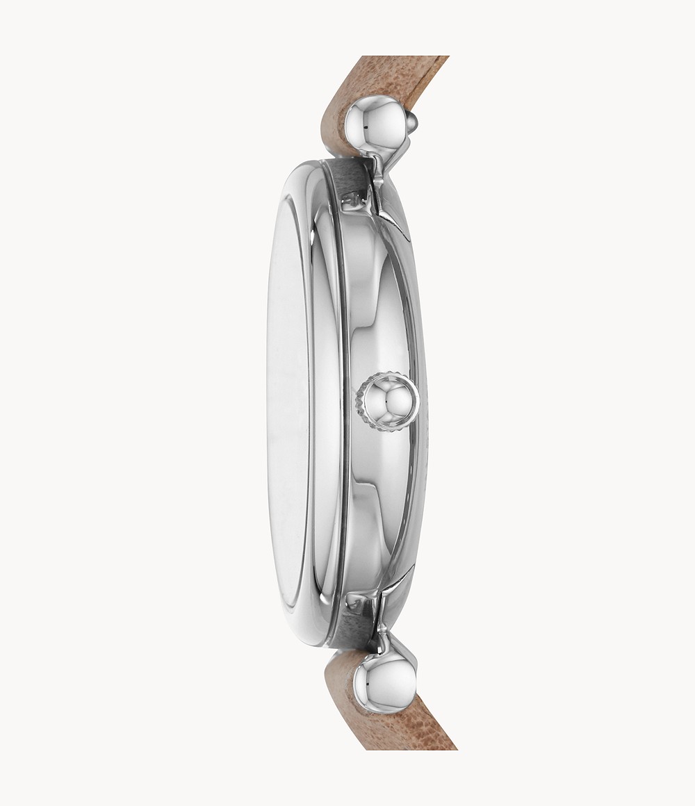 Fossil ES4530 zegarek srebrny klasyczny Carlie pasek - miniatura 5