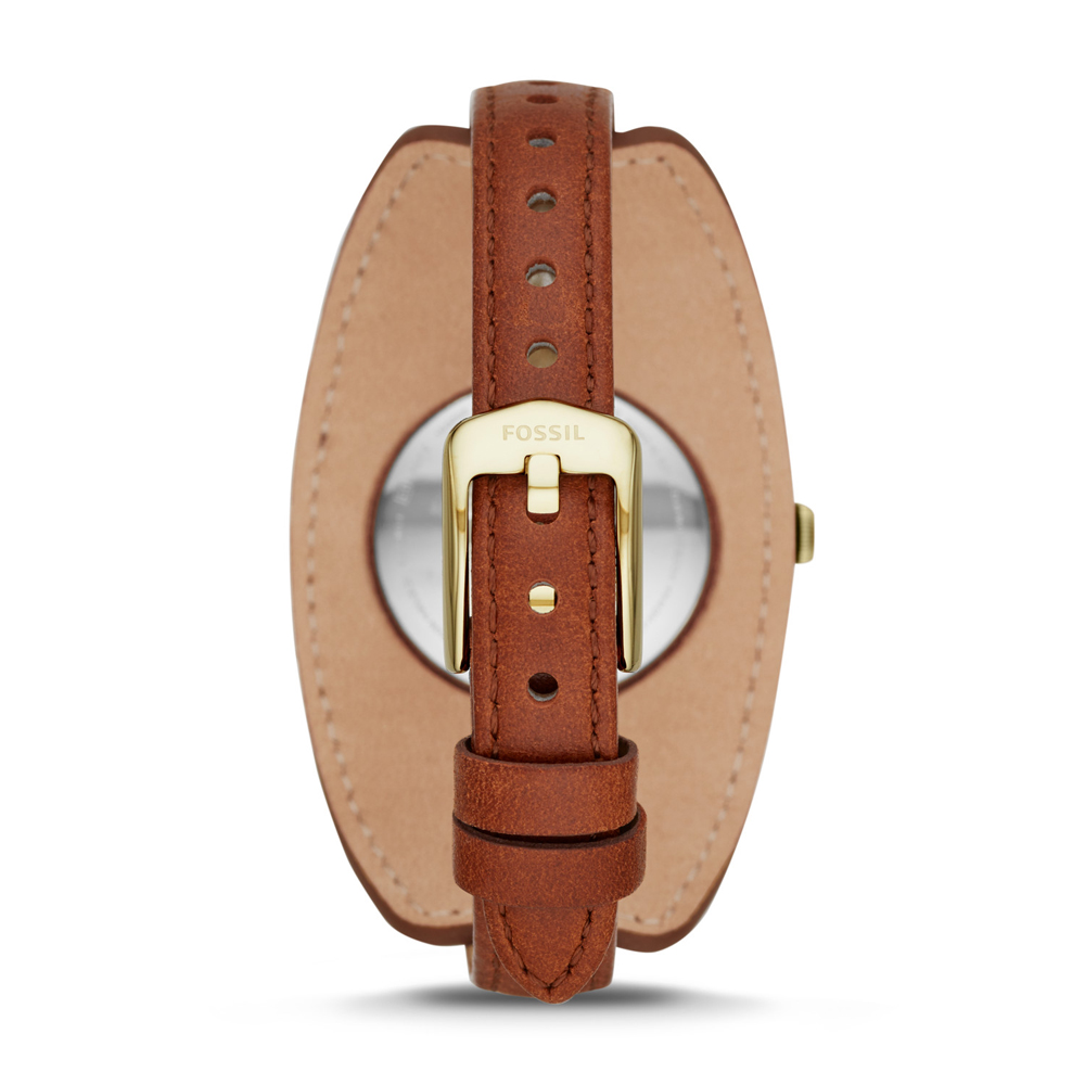 smartwatch Fossil Smartwatch FTW5076 HYBRID SMARTWATCH ELEANOR LUGGAGE LEATHER damski z krokomierz Fossil Q - miniatura 3