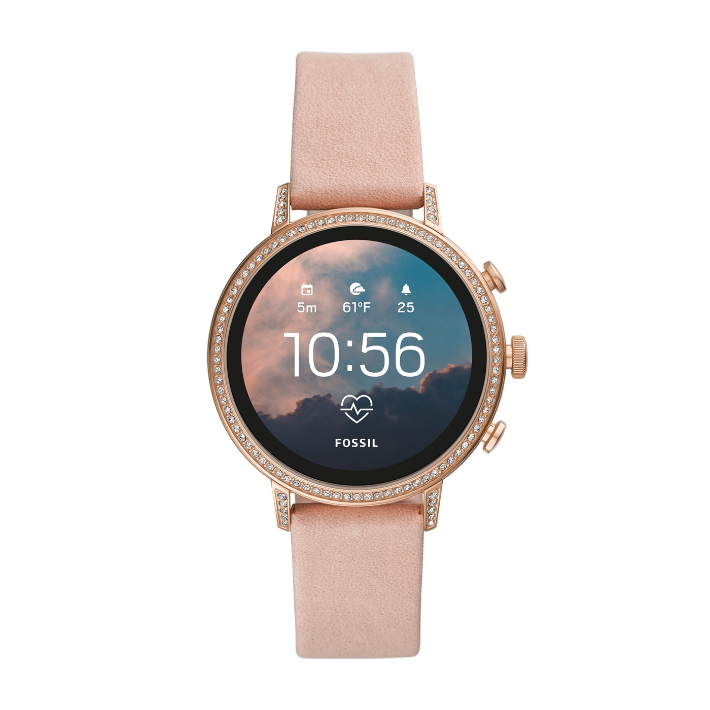zegarek Fossil Smartwatch FTW6015 kwarcowy damski Fossil Q Gen 4 Smartwatch Venture HR Blush Leather - miniatura 5